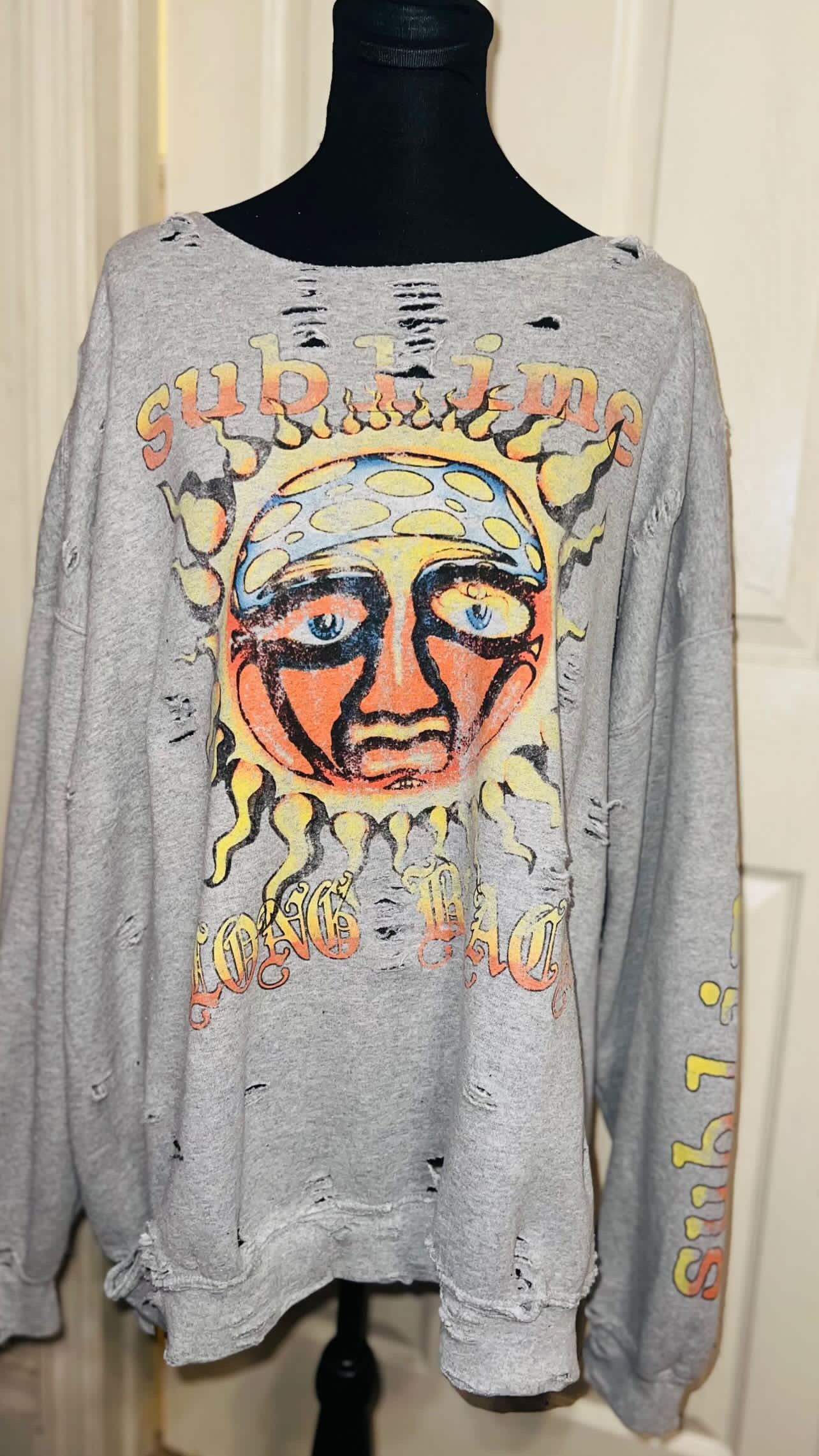 Sublime Oversized Distressed Sweatshirt