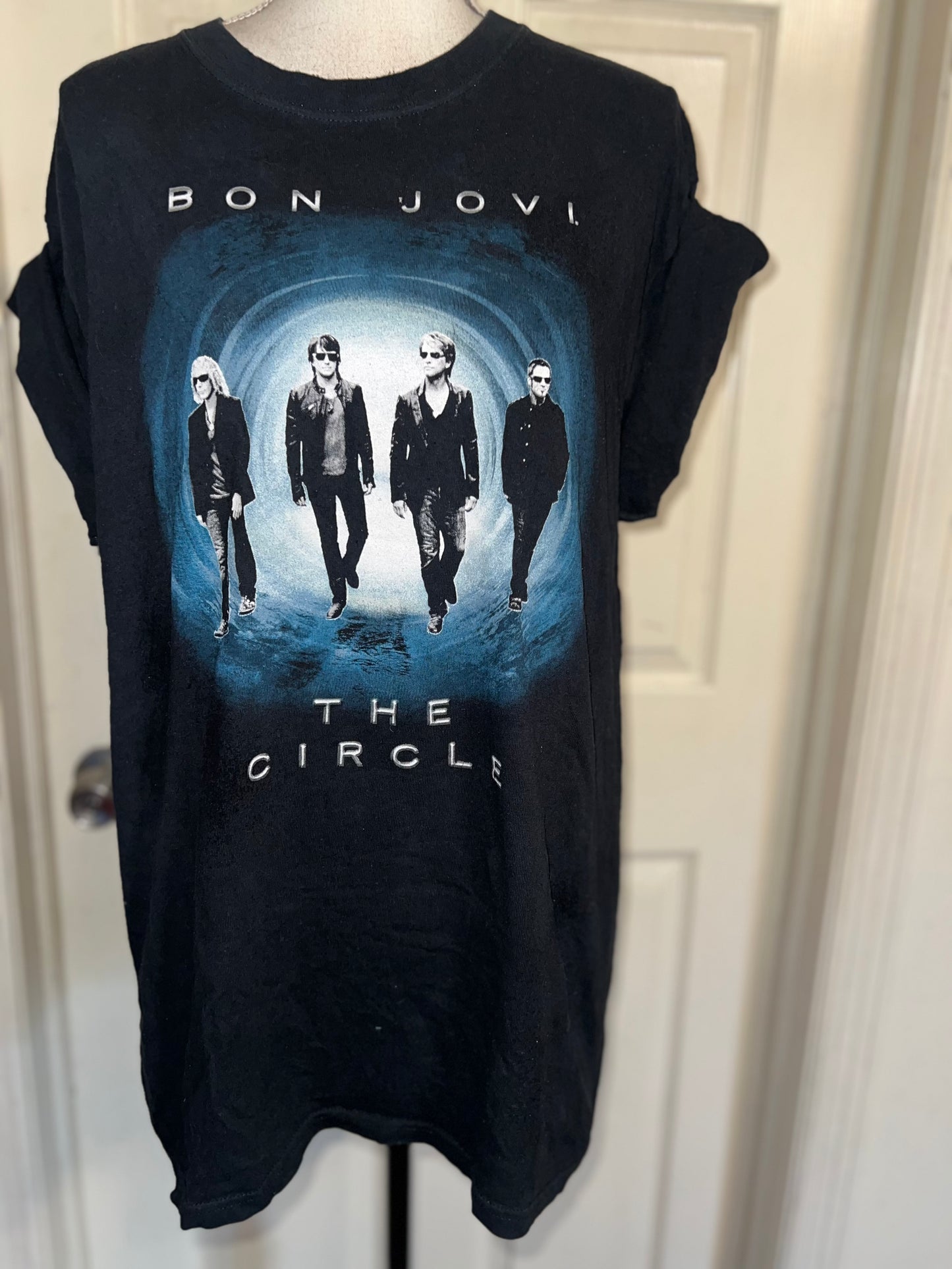 Bon Jovi Double Sided Oversized Distressed Tee