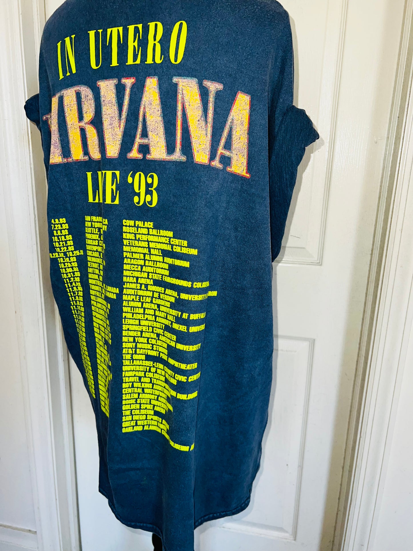 Nirvana Double Sided Oversized Distressed Tee