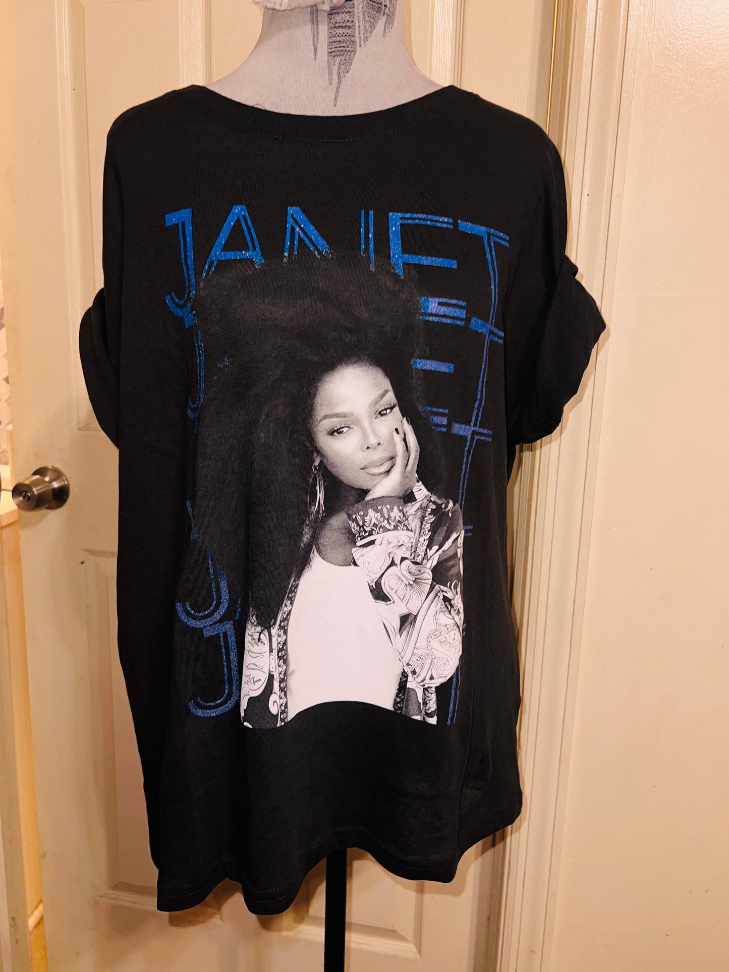 Janet Jackson Oversized Distressed Tee