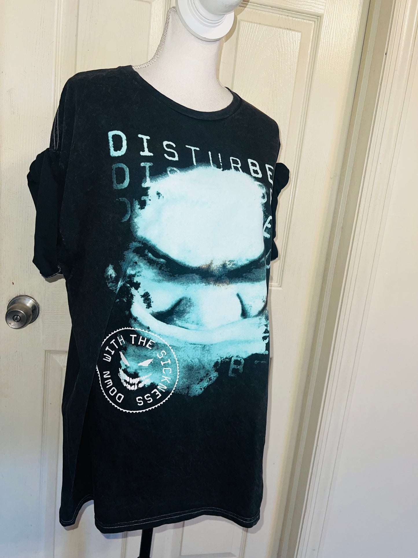 Disturbed Oversized Distressed Tee