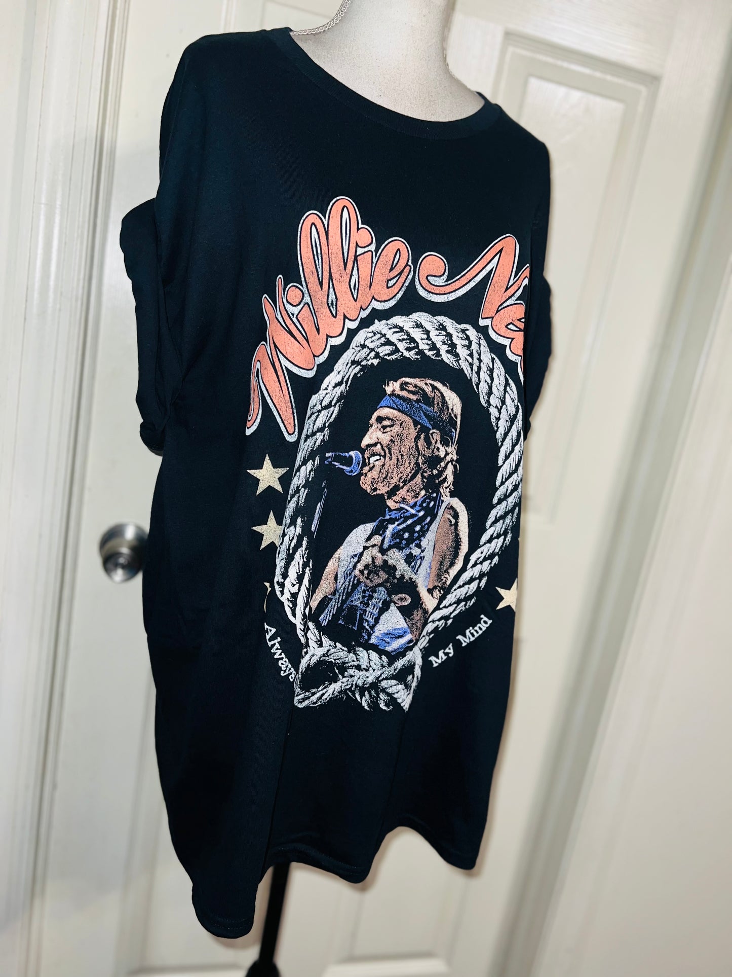 Willie Nelson Oversized Distressed Tee