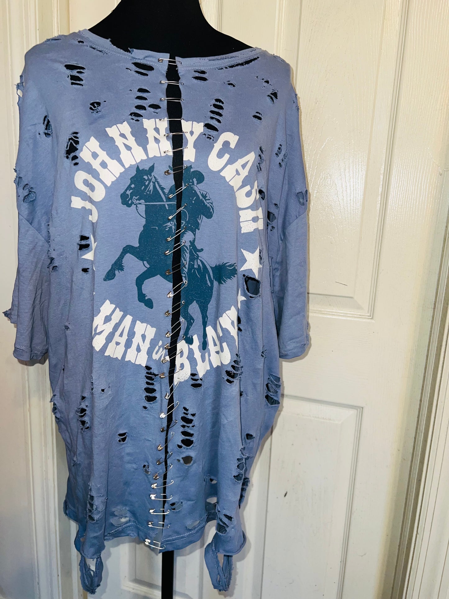 Johnny Cash Split Oversized Distressed Tee