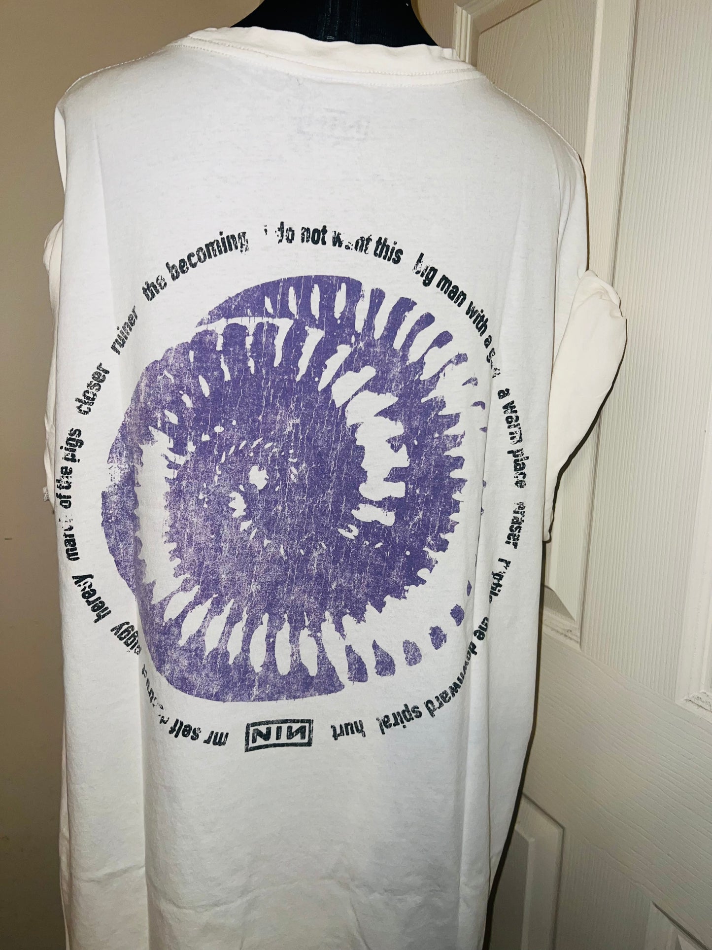 Nine Inch Nails Double Sided Oversized Distressed Tee