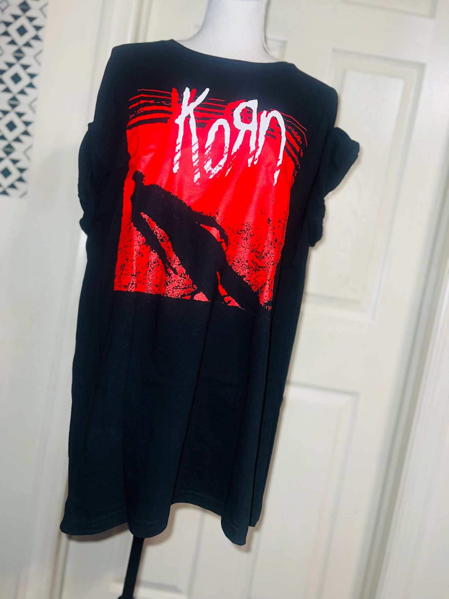 Korn Oversized Distressed Tee