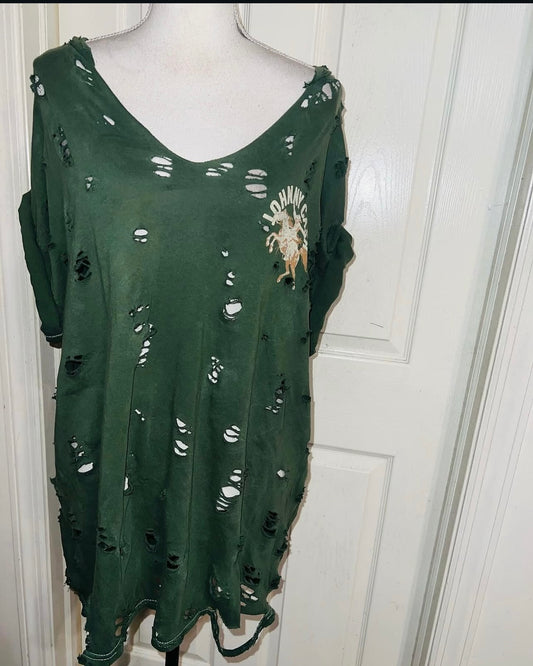 Johnny Cash Double Sided Oversized Diatressed Tee