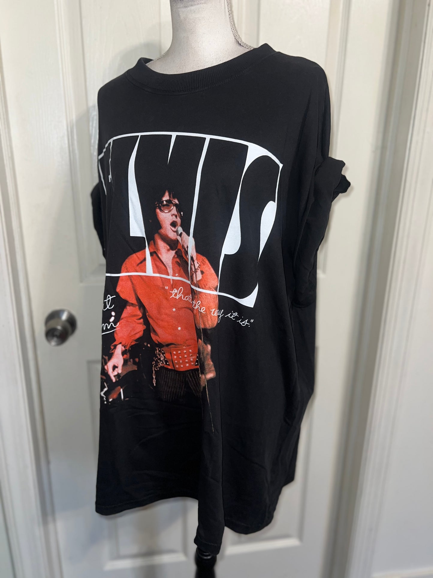 Elvis Oversized Distressed Tee