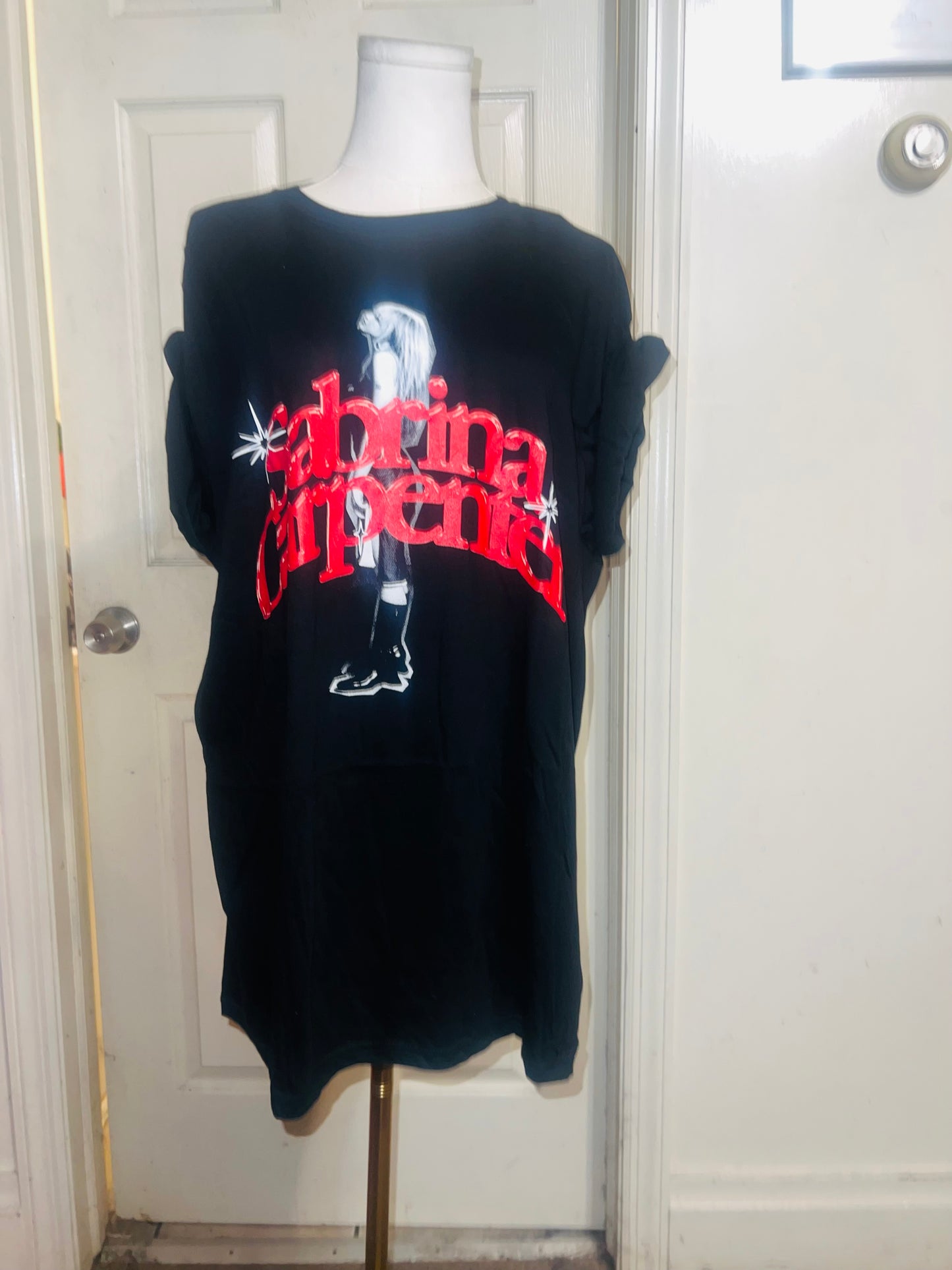 Sabrina Carpenter Oversized Distressed Tee