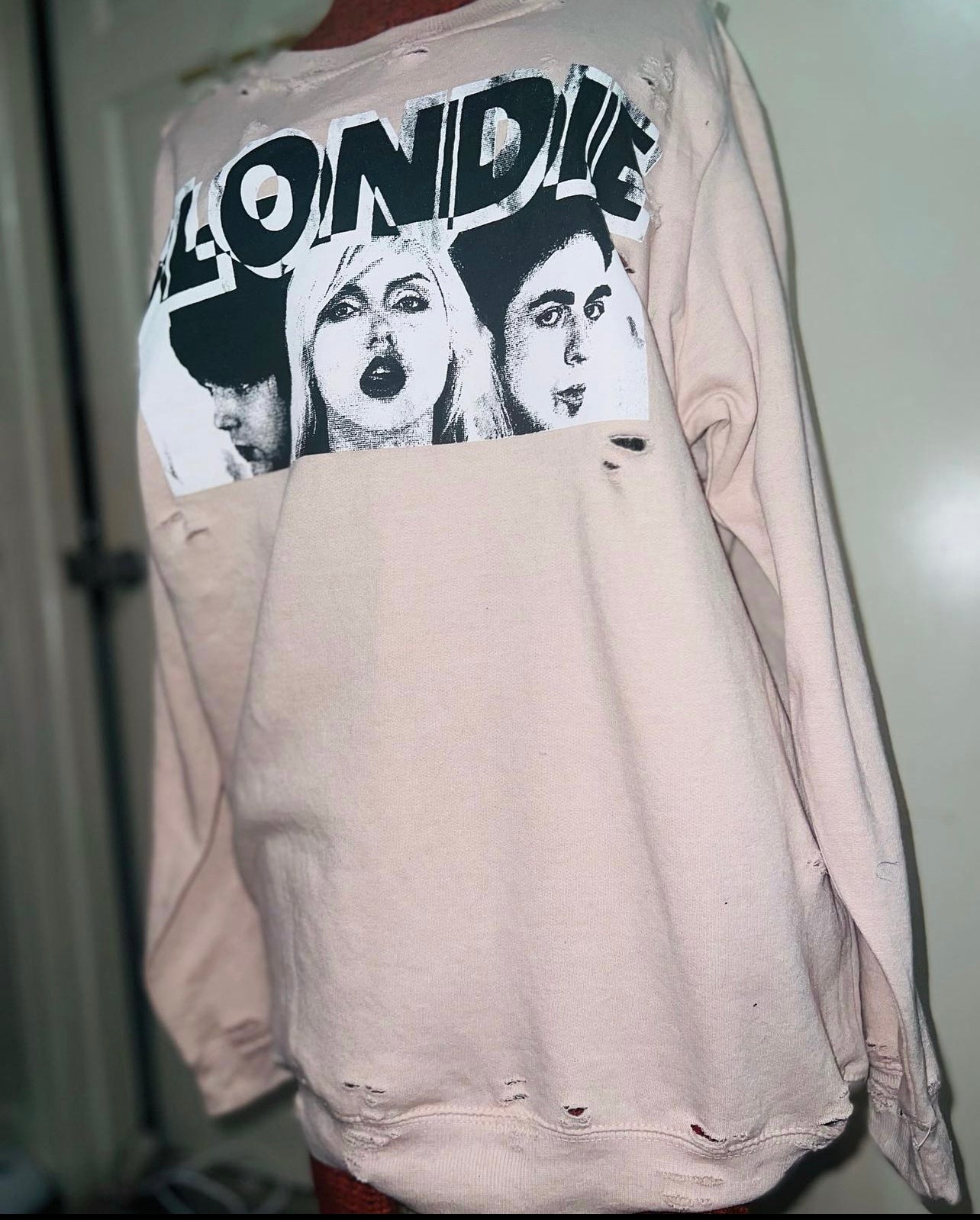 Blondie Oversized Distressed Sweatshirt