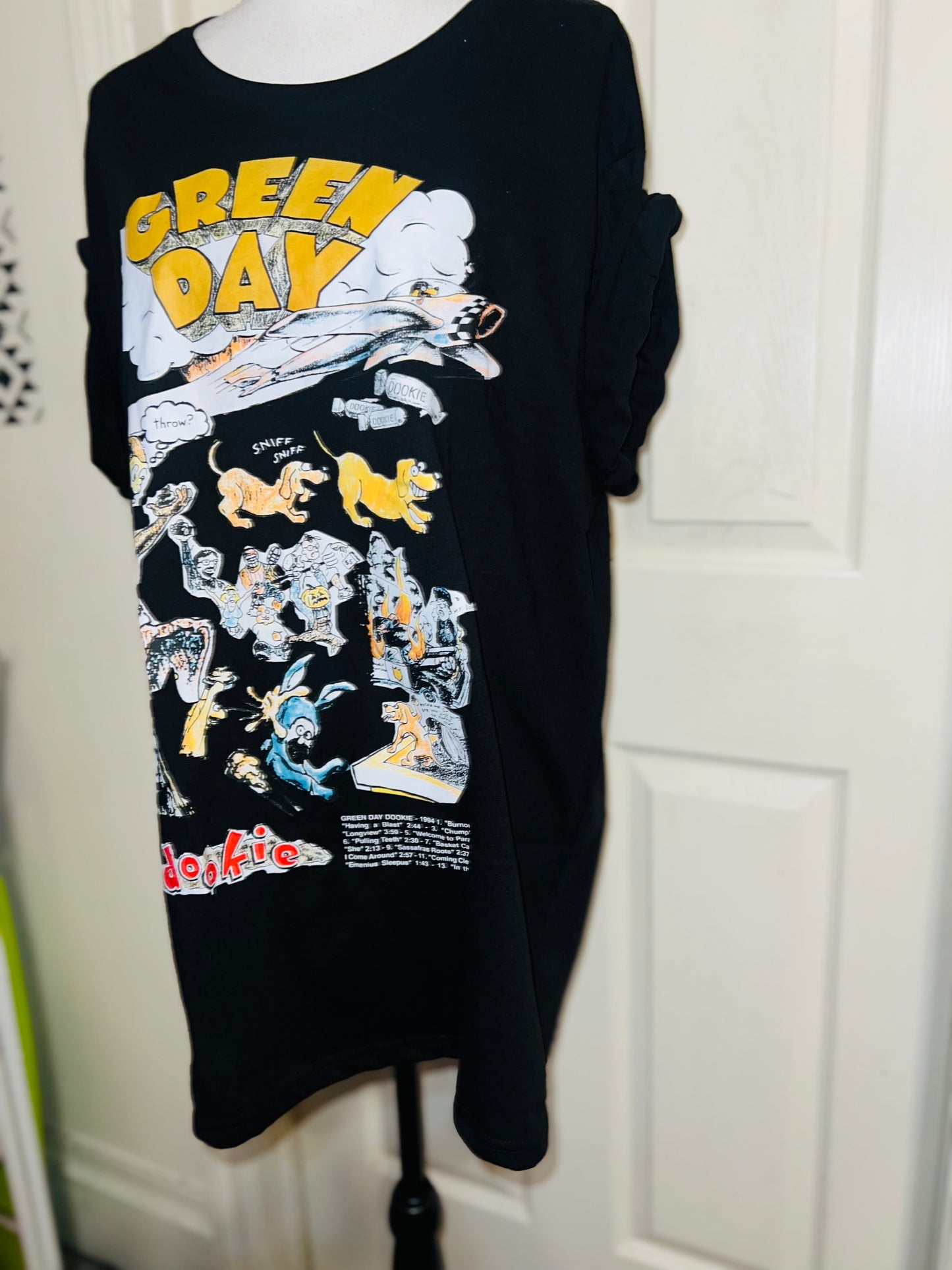 Green Day Oversized Distressed Tee