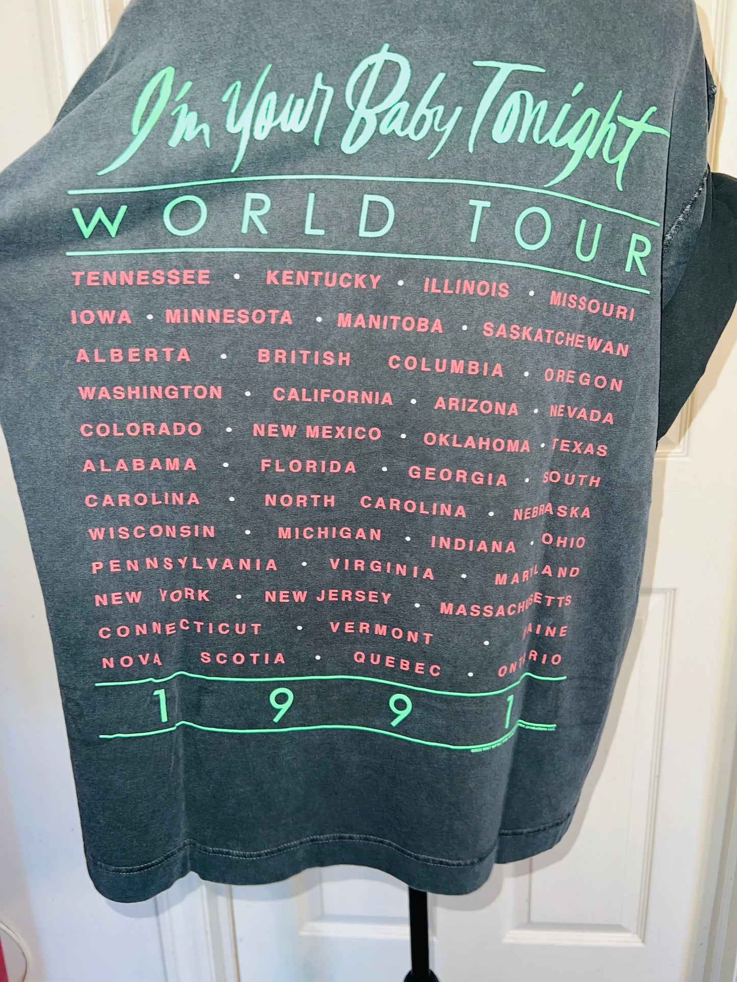 Whitney Houston Double Sided Oversized Distressed Tee
