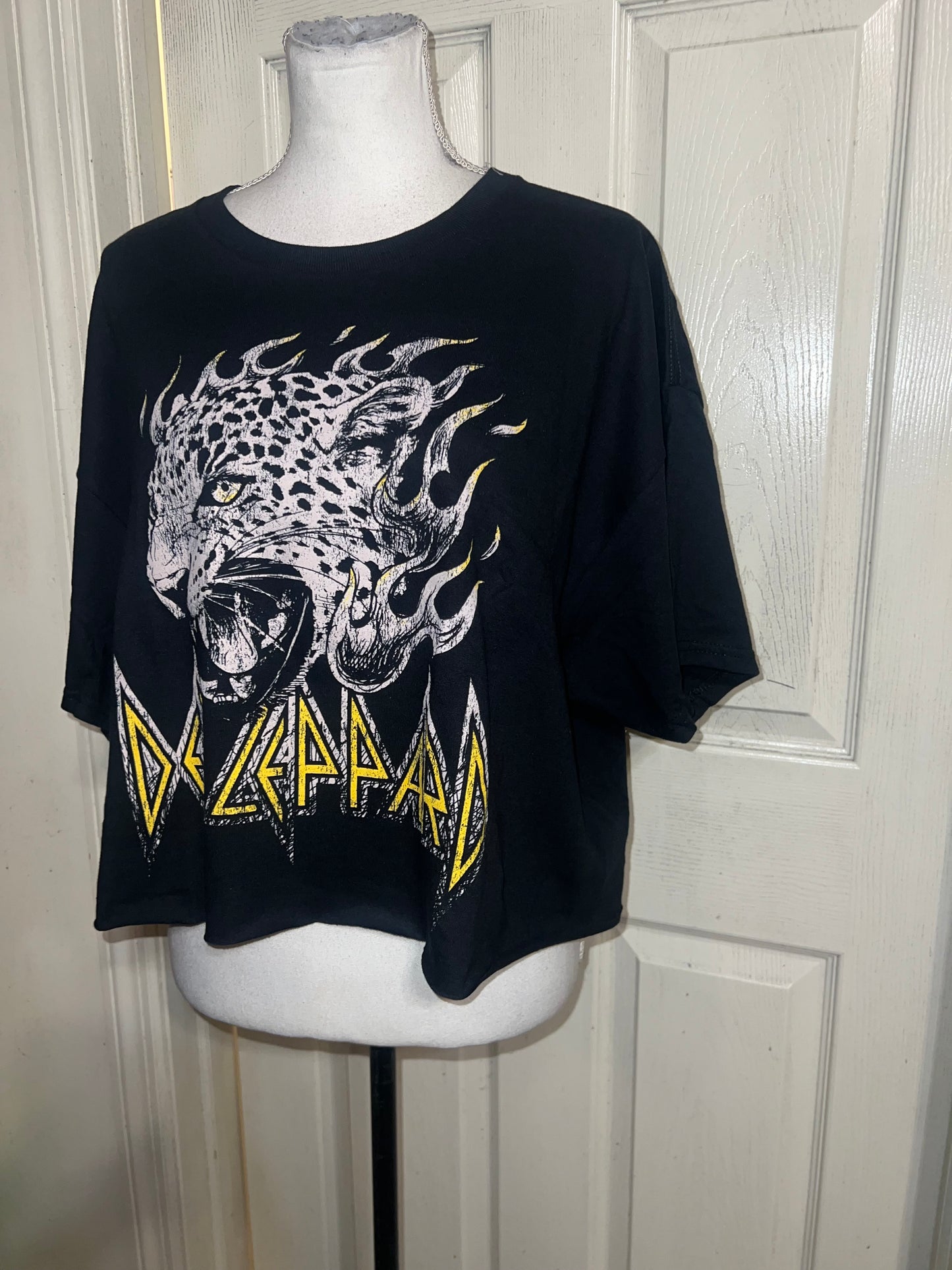 Def Leppard Oversized Distressed Tee