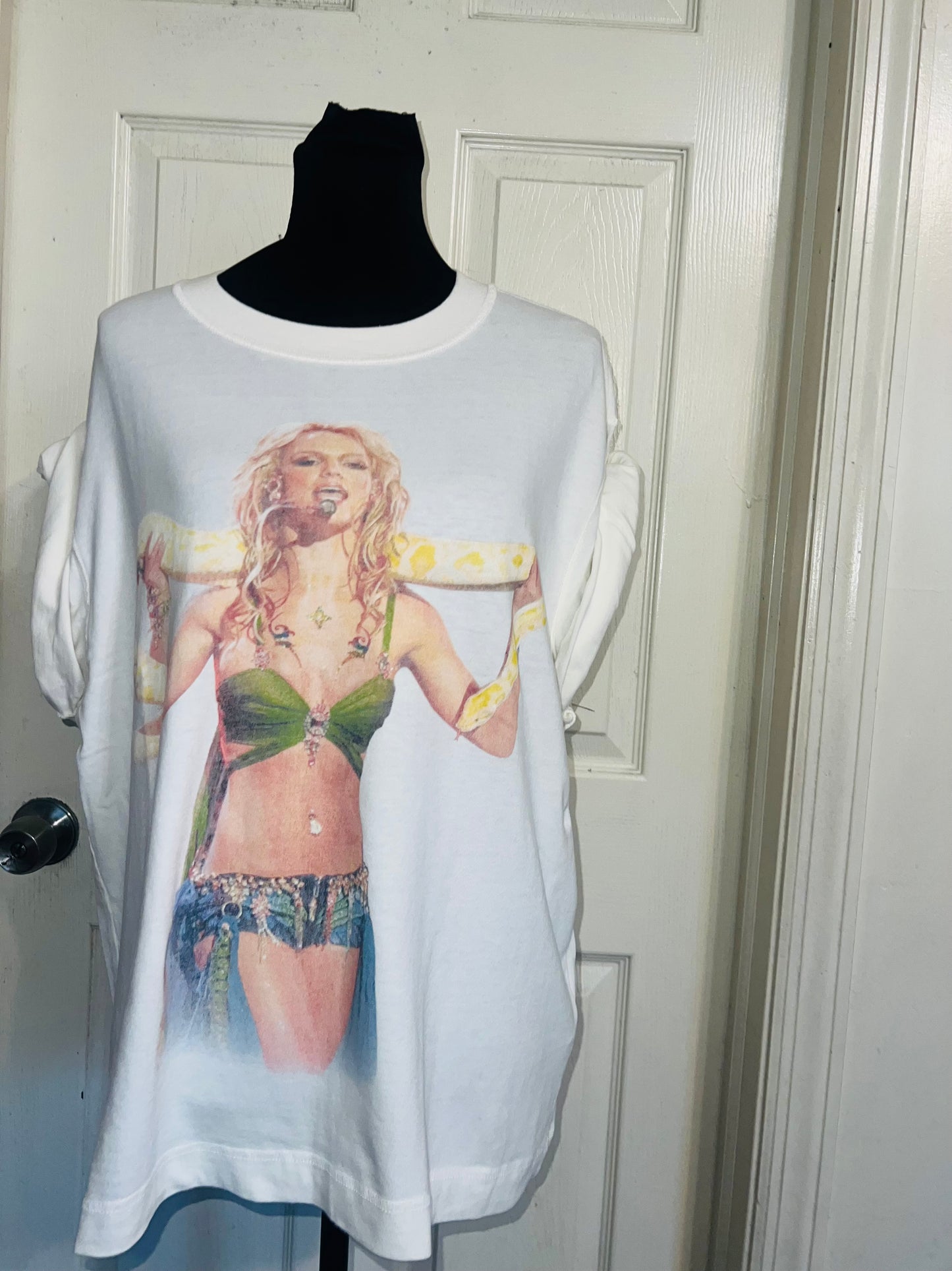 Britney Spears Oversized Distressed Tee