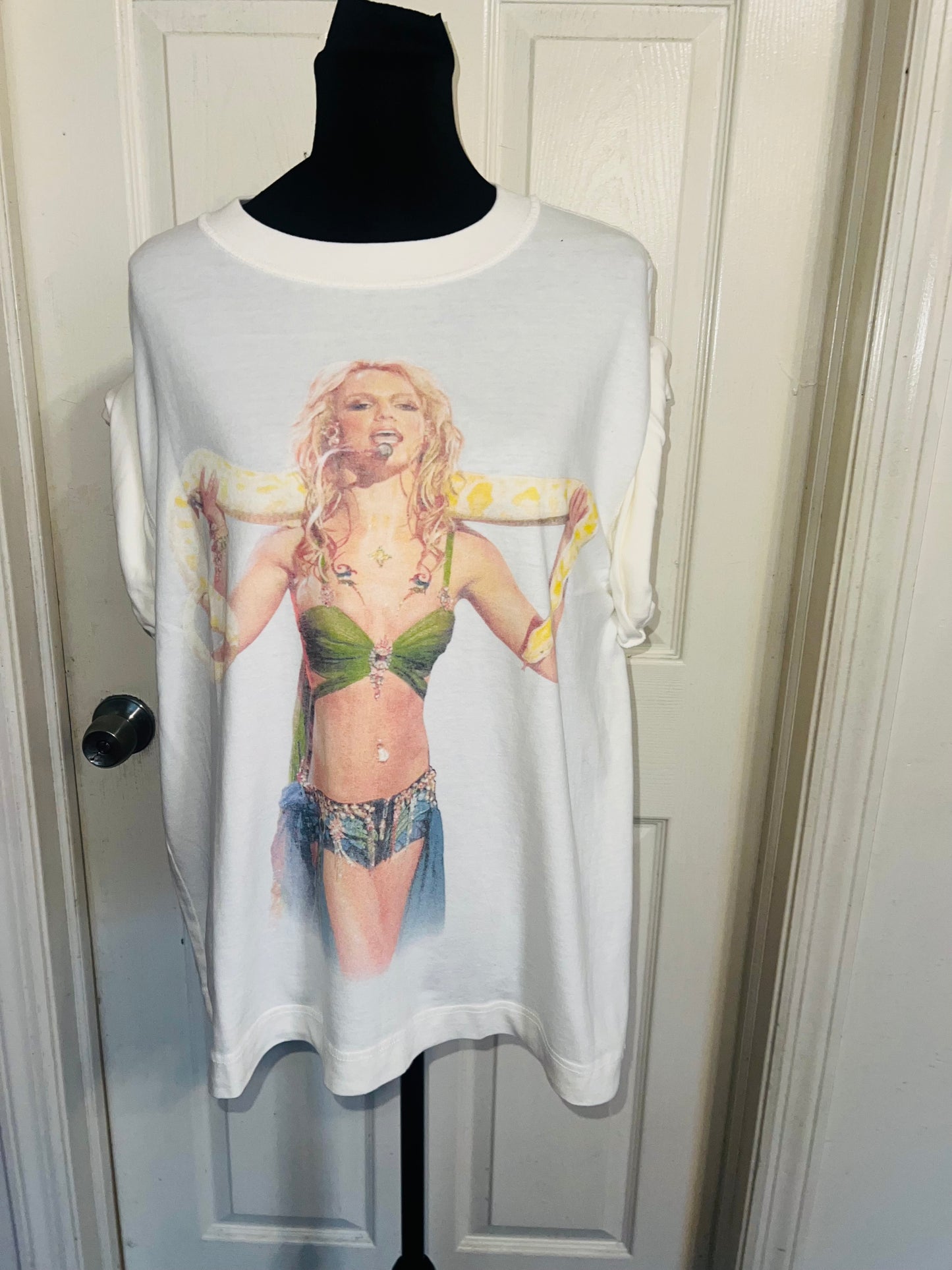 Britney Spears Oversized Distressed Tee
