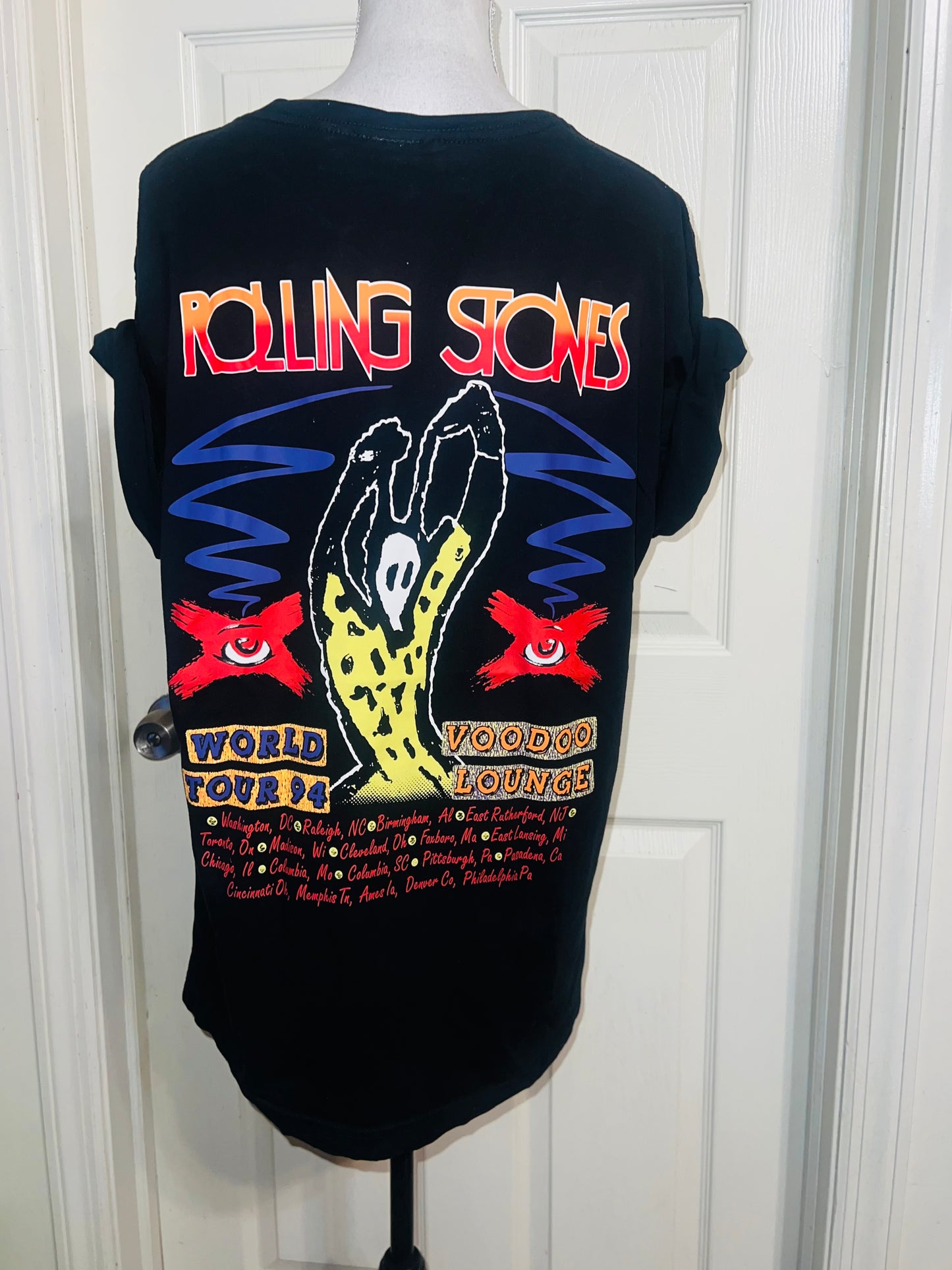 The Rolling Stones Double Sided Oversized Distressed Tee