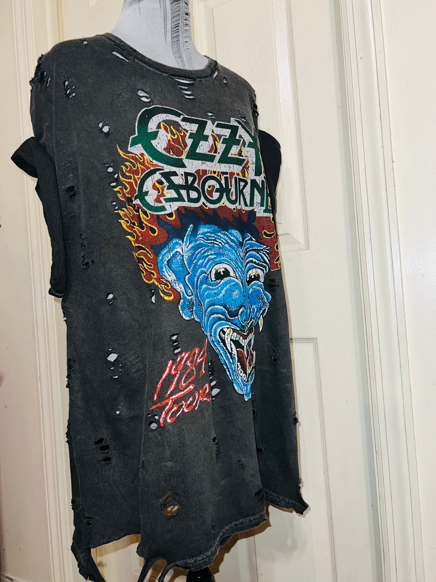 Ozzy Osbourne Double Sided Oversized Distressed Tee