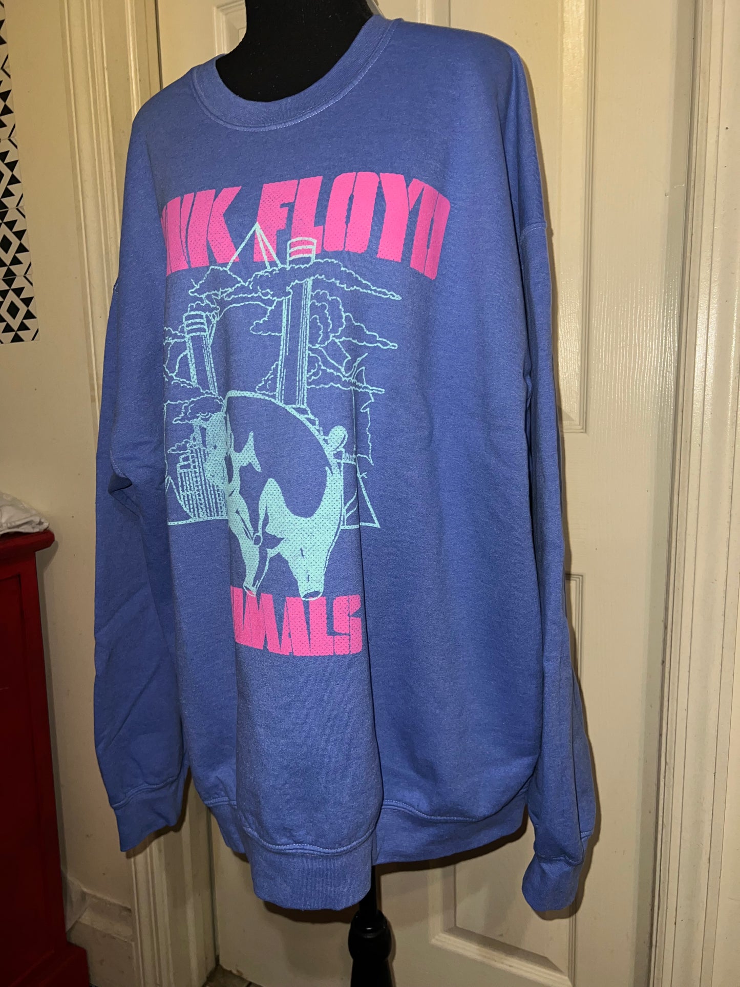 Pink Floyd Animals Oversized Distressed Sweatshirt