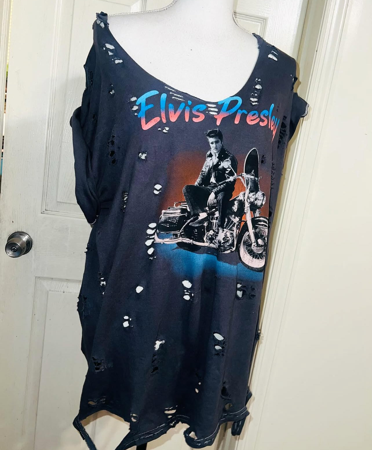Elvis Oversized Distressed Tee
