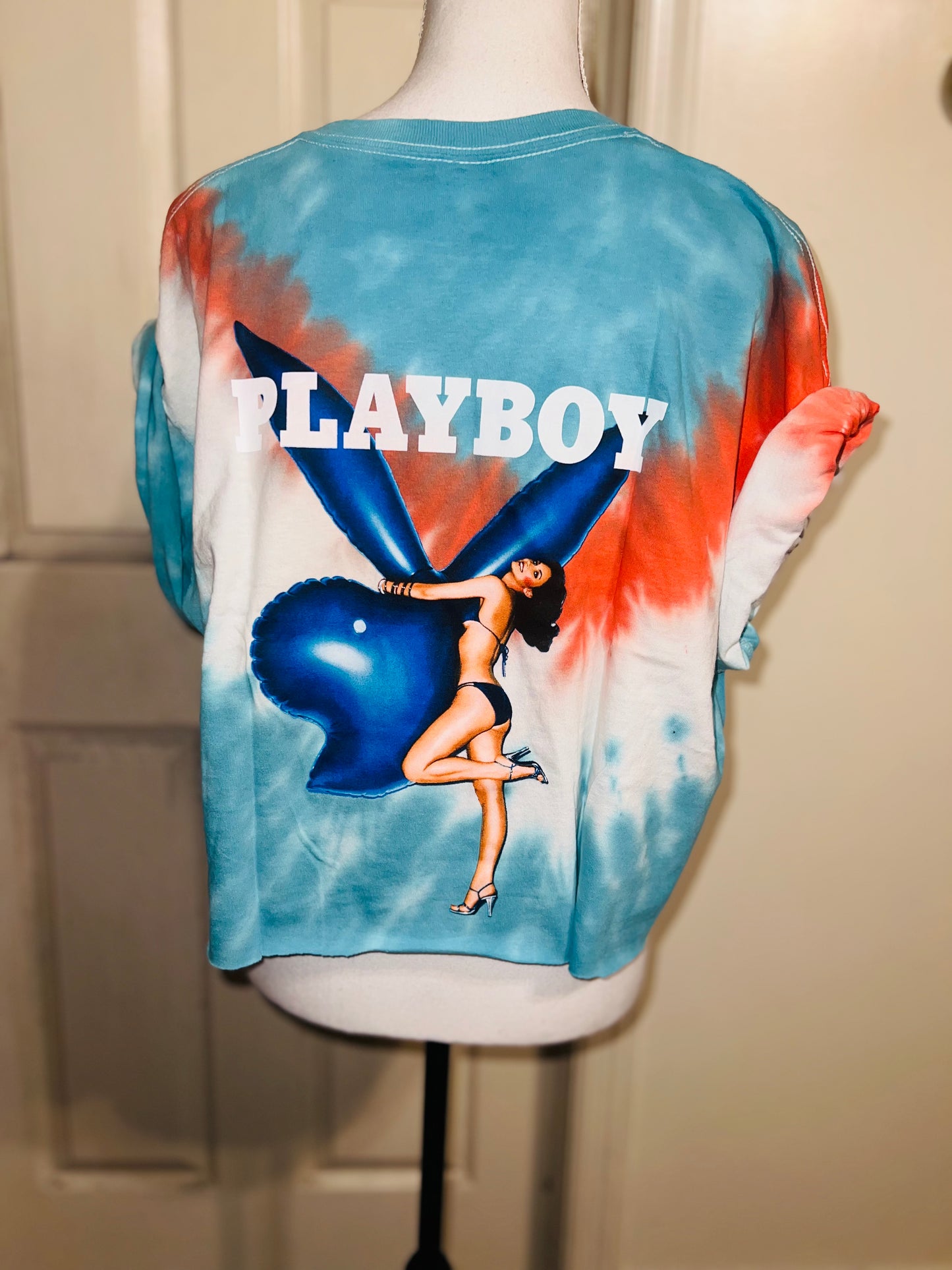 Playboy Double Sided Oversized Cropped Tee