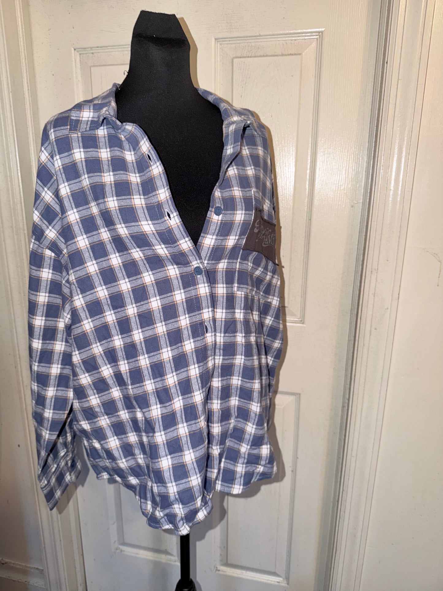Aerosmith Oversized Double Sided Distressed Flannel