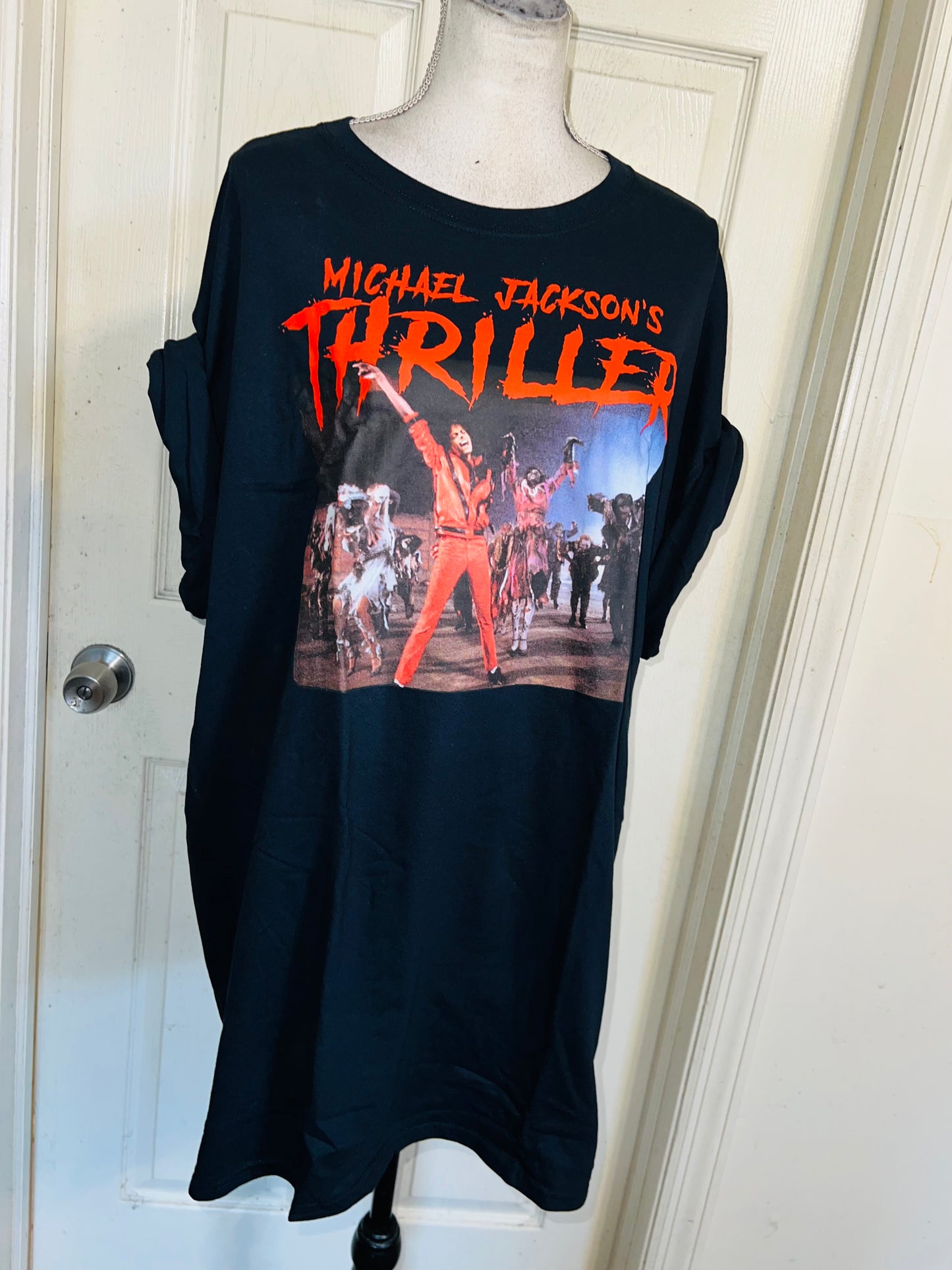 Michael Jackson Thriller Oversized Distressed Tee