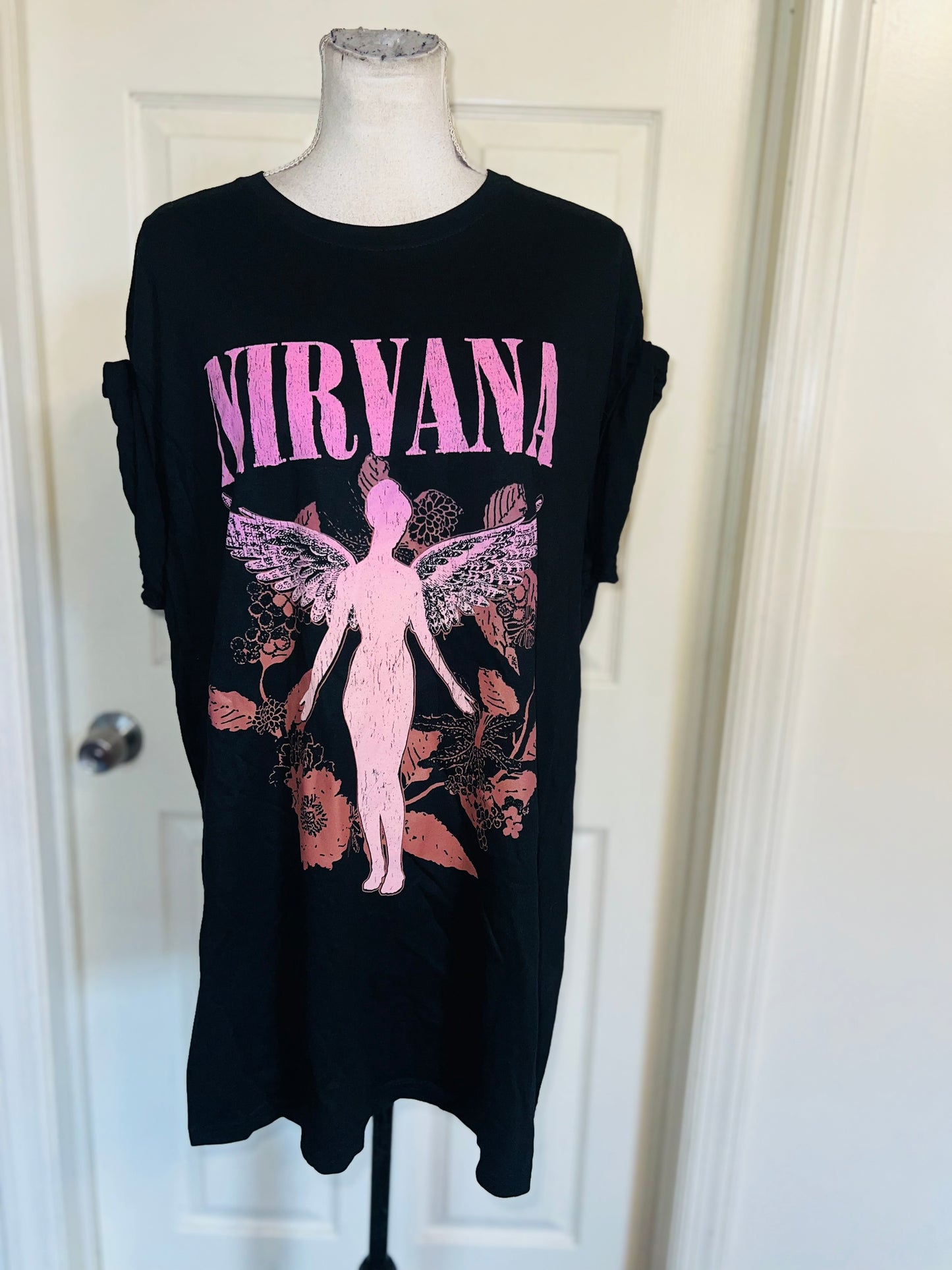 Nirvana Oversized Distressed Tee