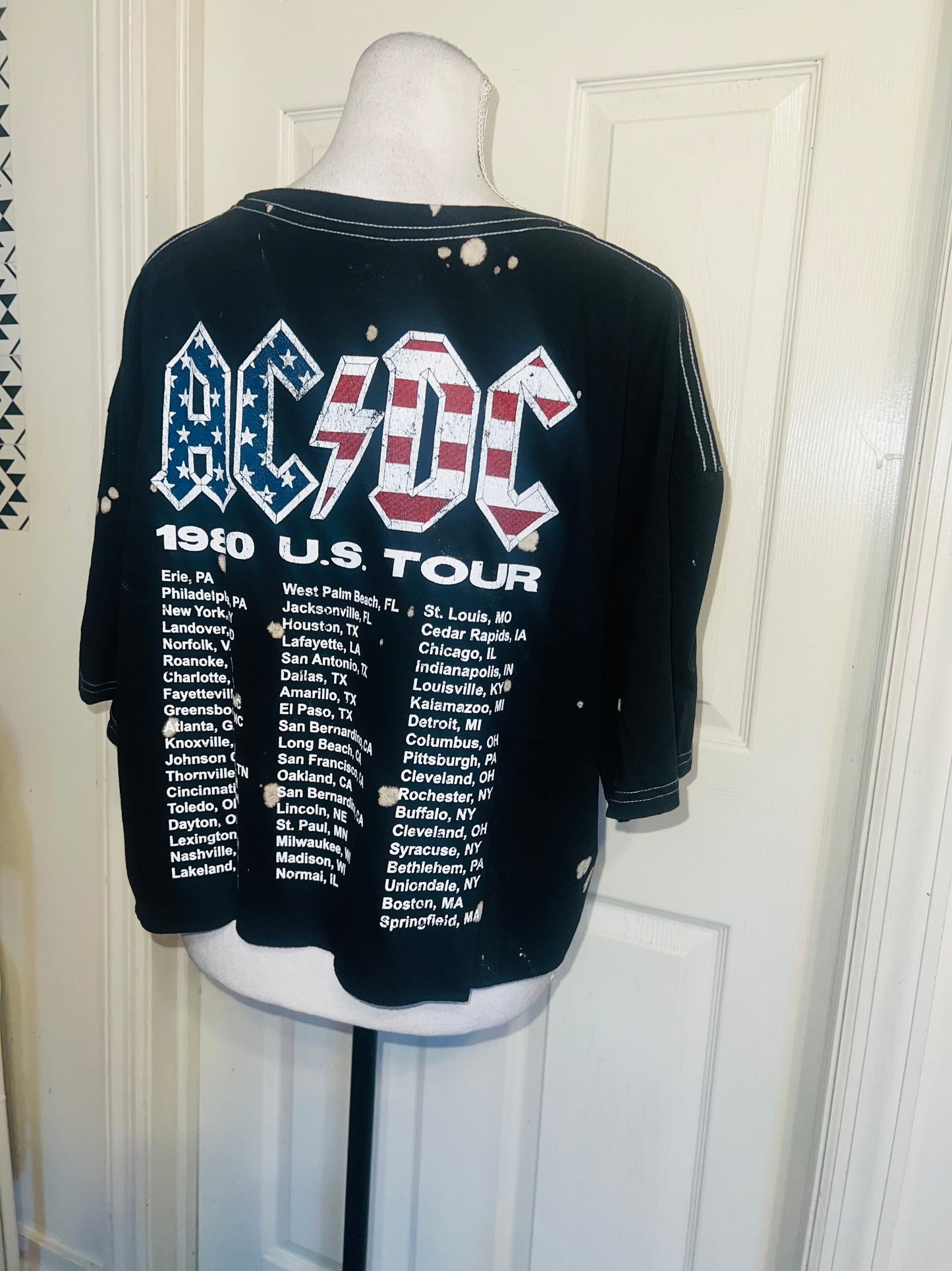 AC/DC Oversized Distressed Tee