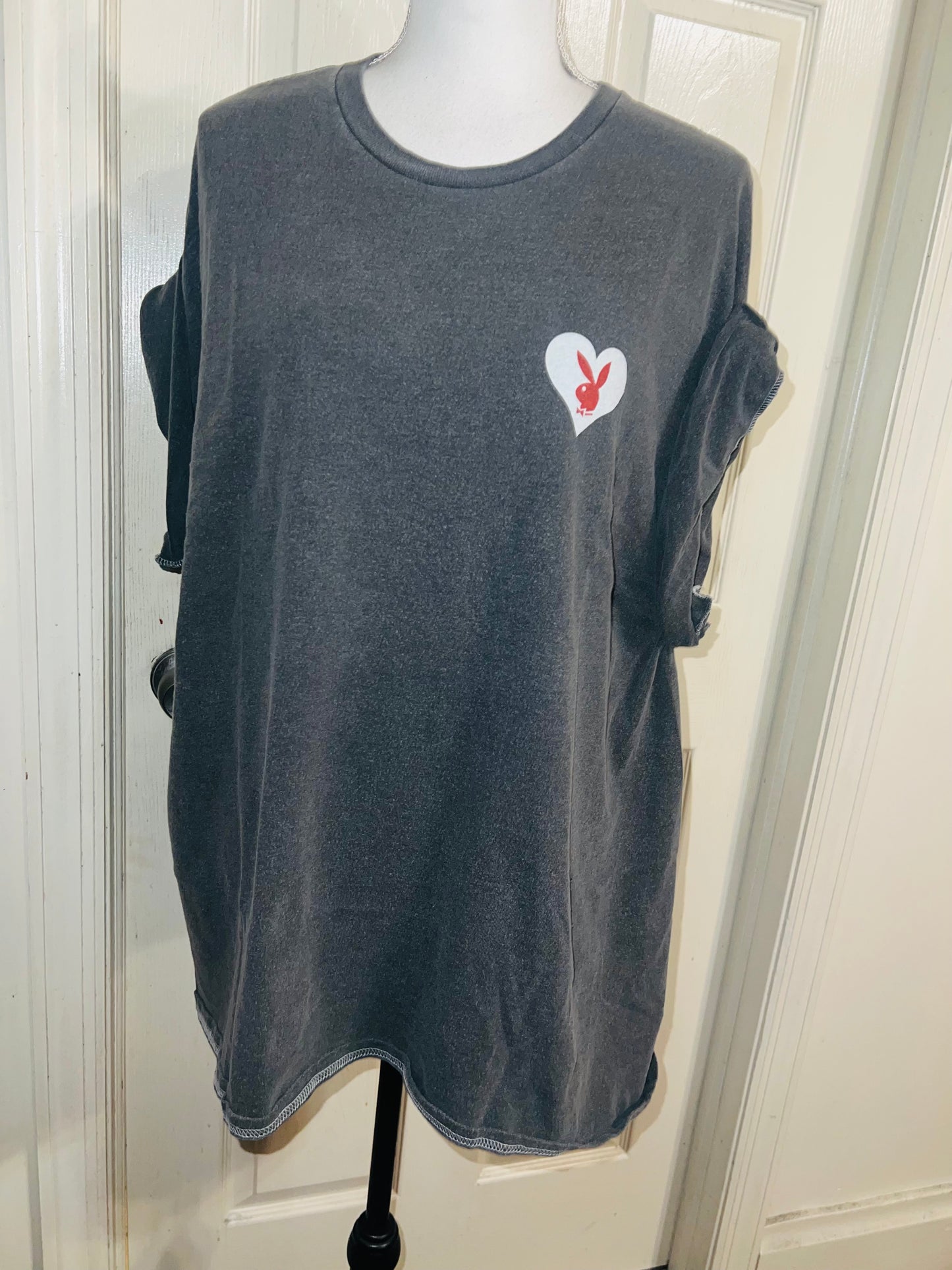 Playboy Double Sided Oversized Distressed Tee