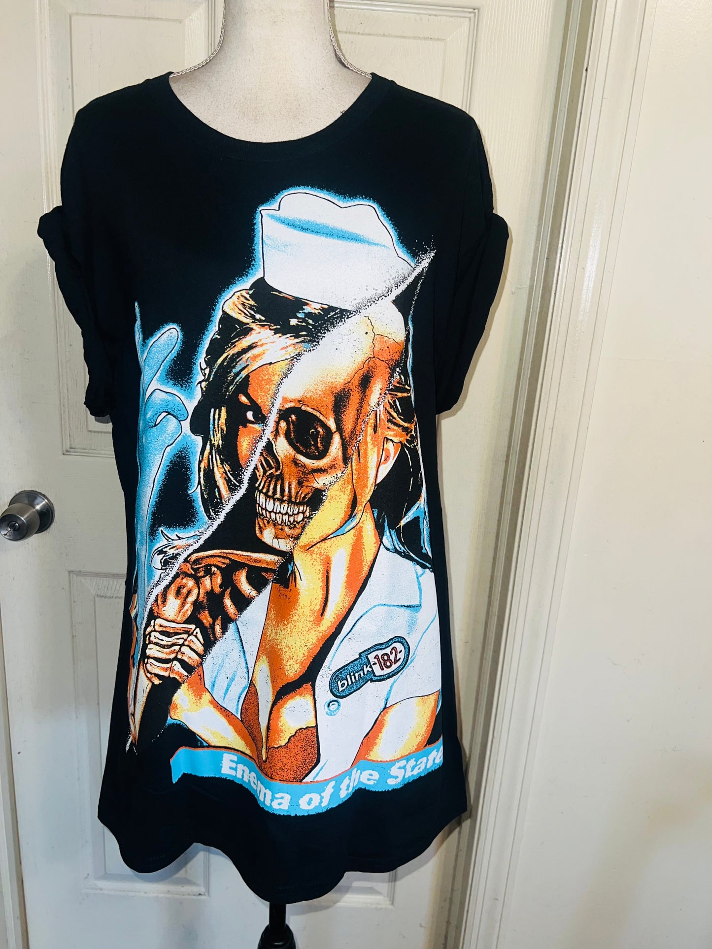 Blink 182 ‘Halloween’ Oversized Distressed Tee