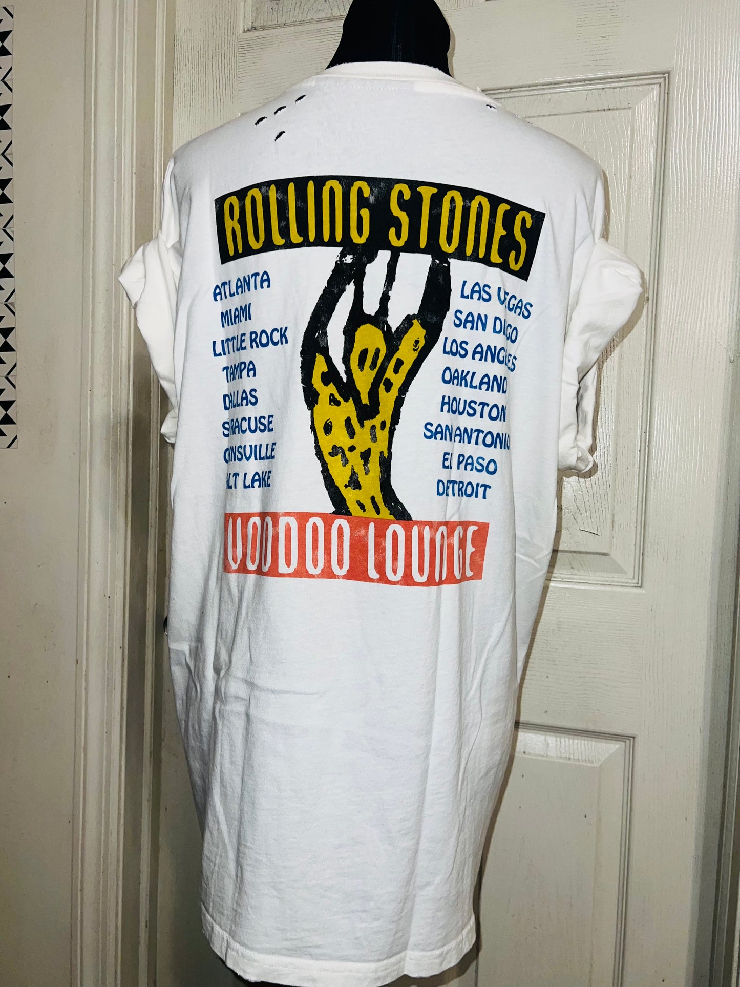 The Rolling Stones Double Sided Oversized Distressed Tee