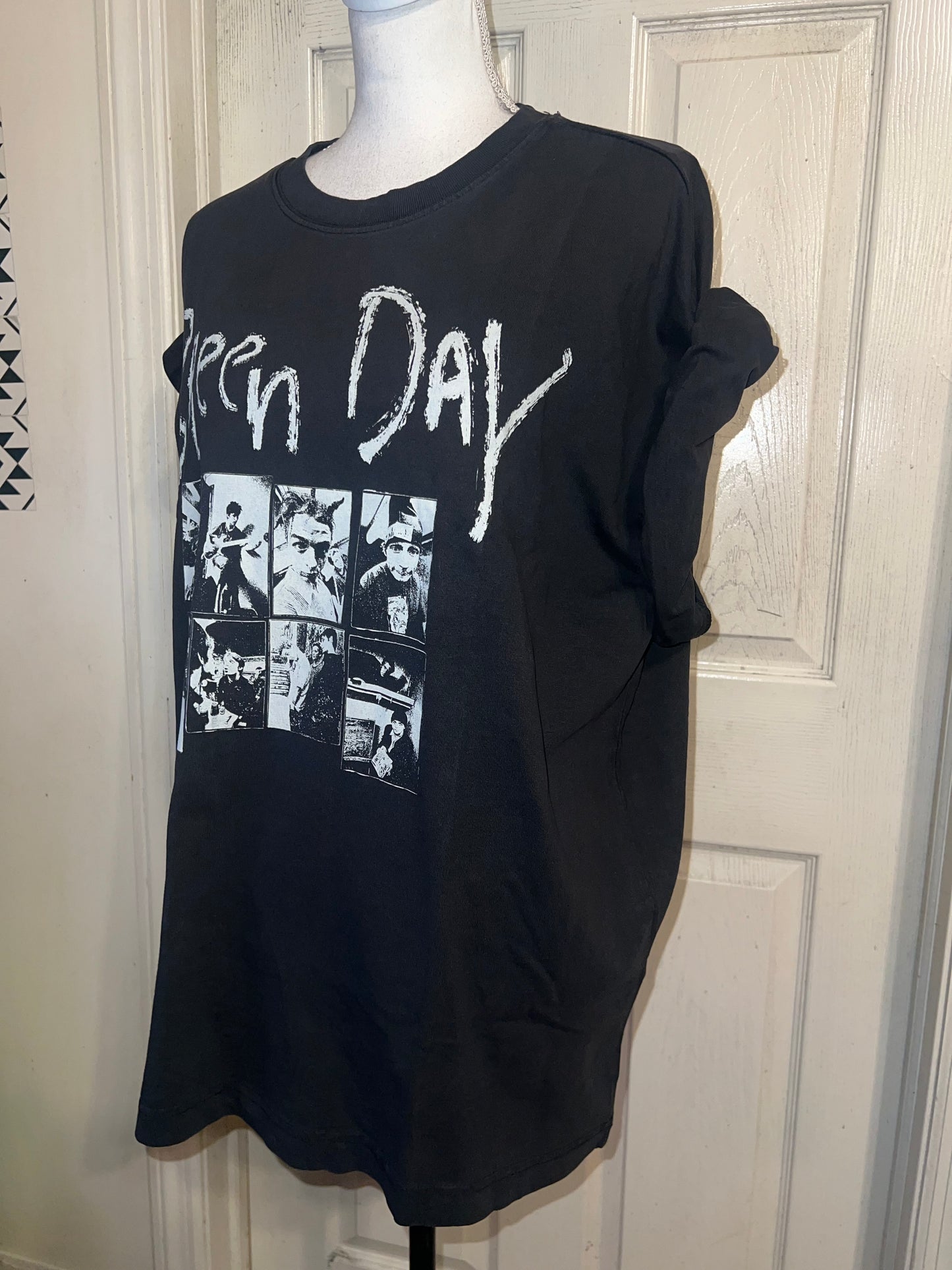 Green Day Oversized Distressed Tee