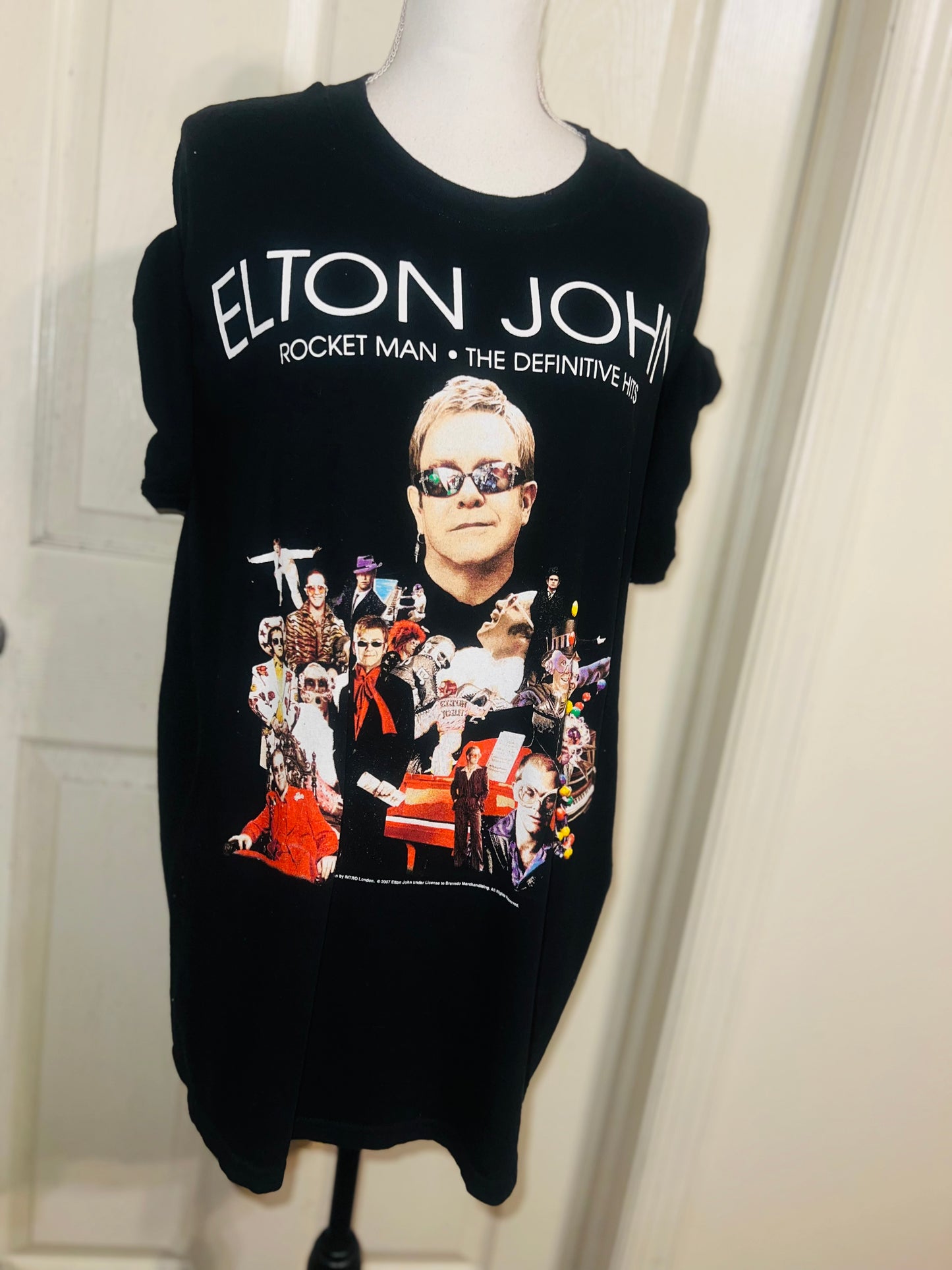 Elton John Vintage Double Sided Oversized Distressed Tee