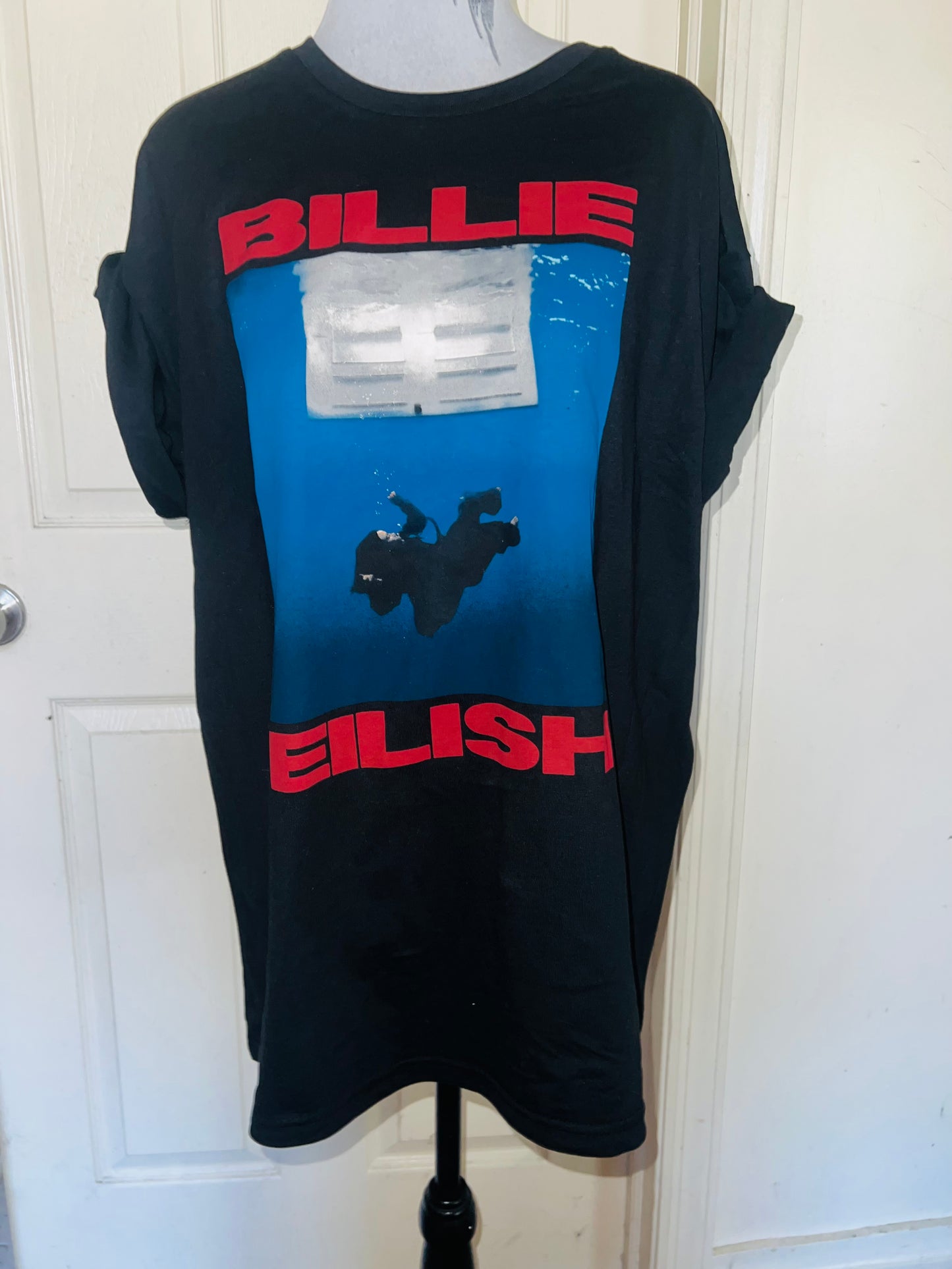 Billie Eilish Hit Me Hard & Soft Oversized Distressed Tee