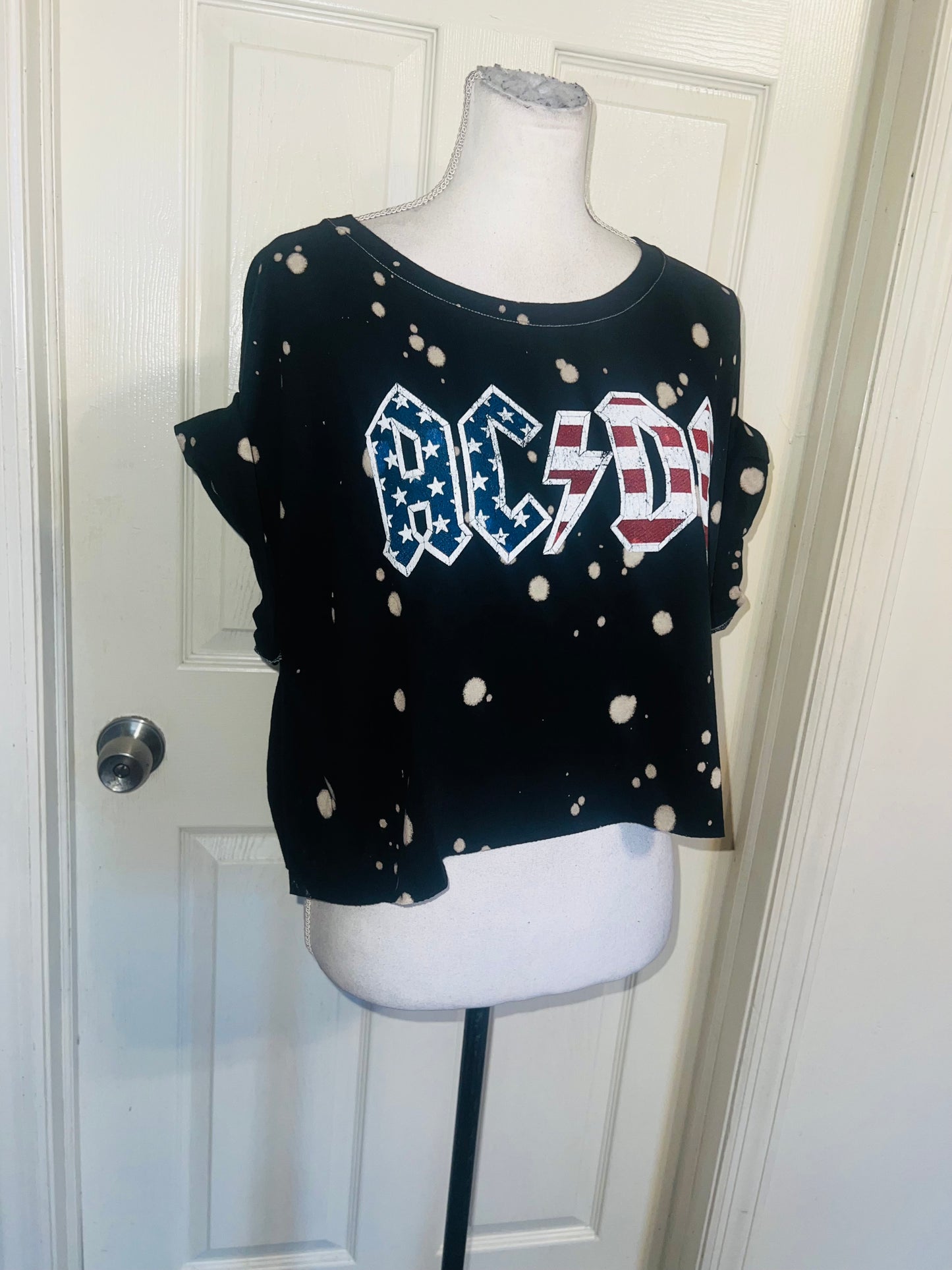 AC/DC Oversized Distressed Tee