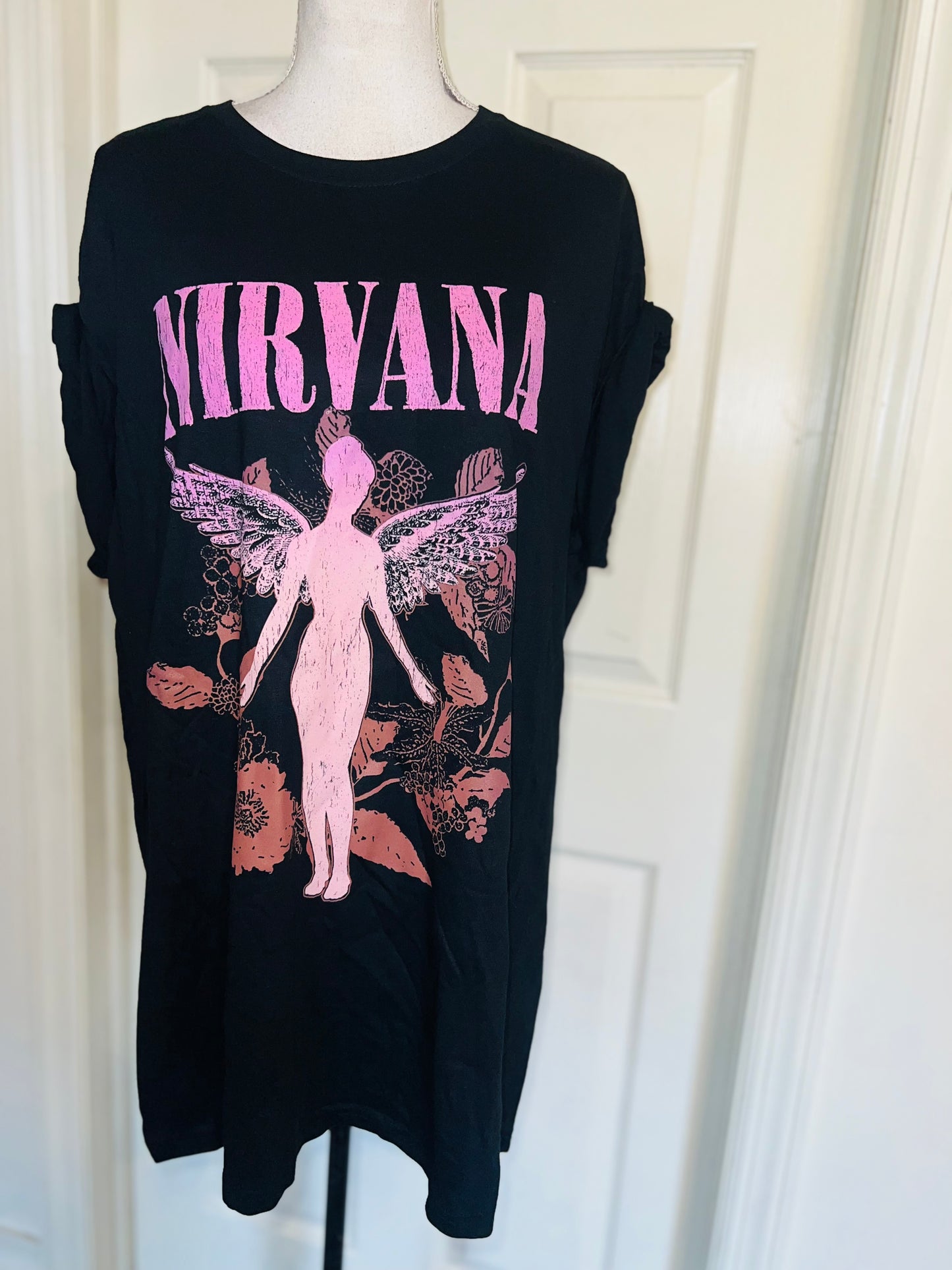 Nirvana Oversized Distressed Tee