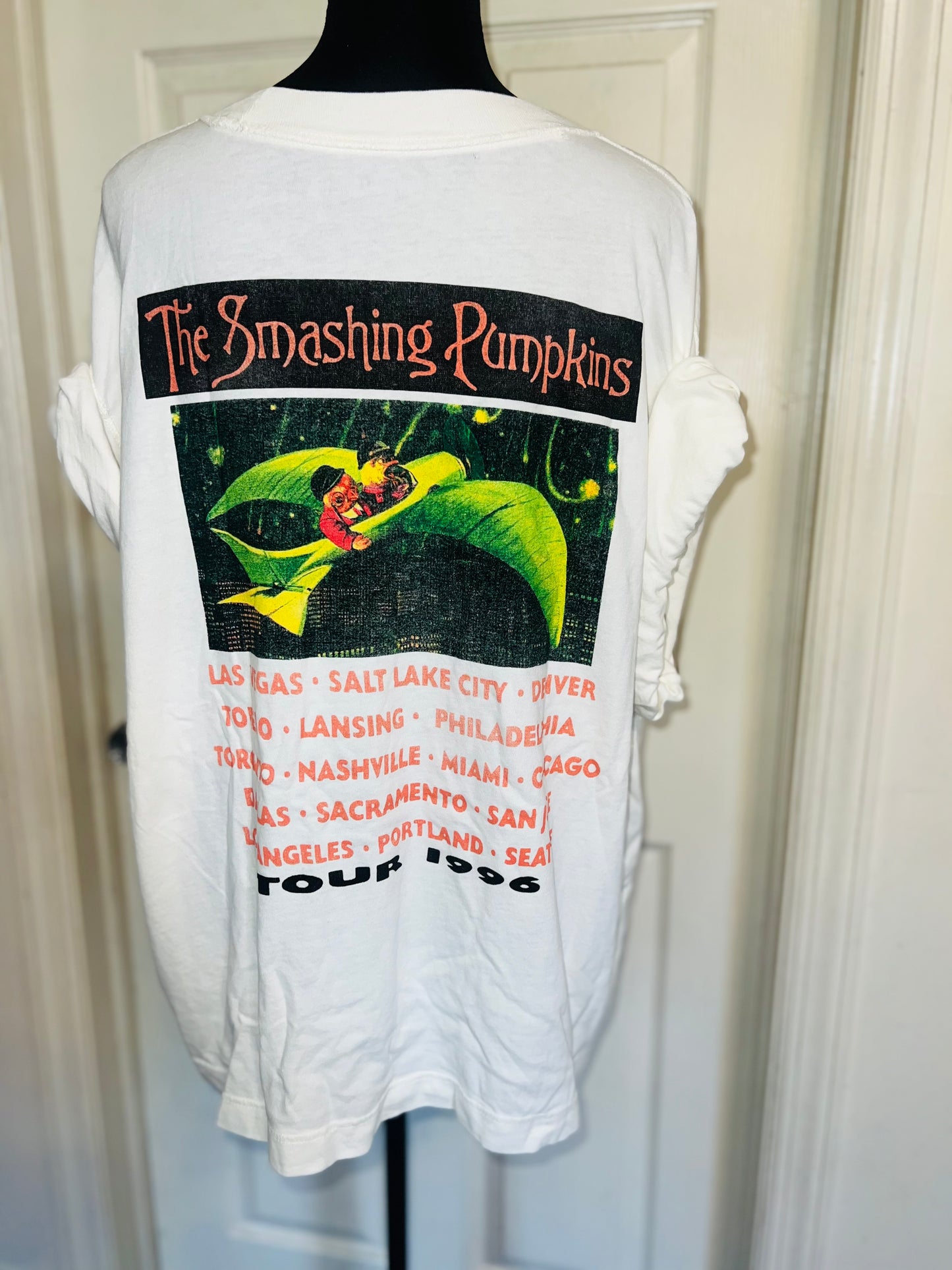 The Smashing Pumpkins Double Sided Oversized Distressed Tee