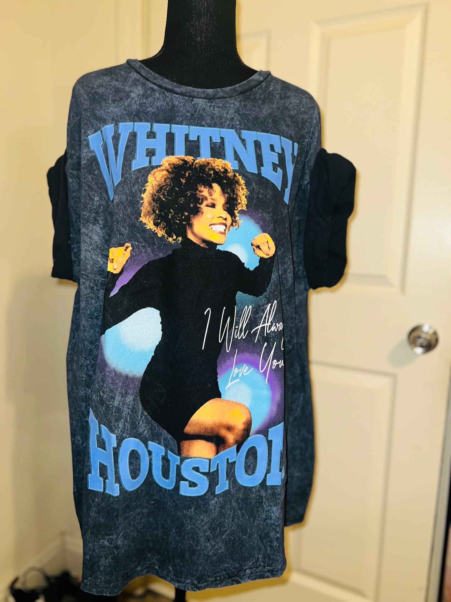 Whitney Houston Oversized Distressed Tee