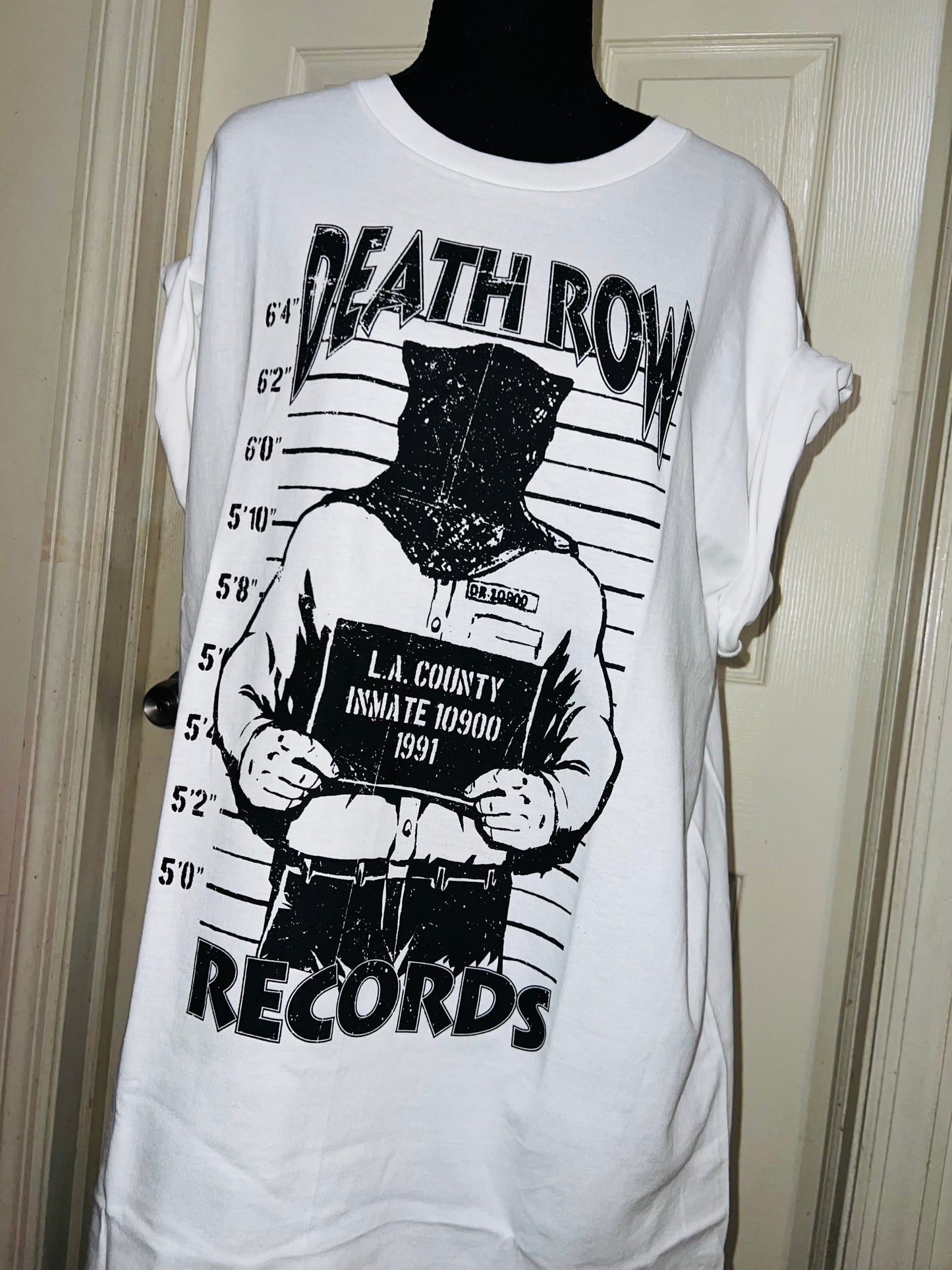 Death Row Records Oversized Distressed Tee