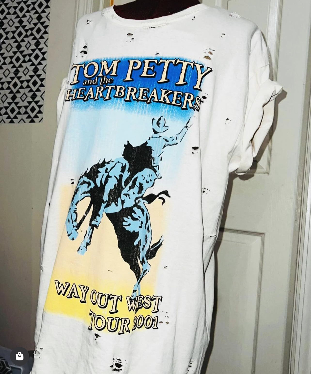 Tom Petty and the Heartbreakers Oversized Distressed Tee