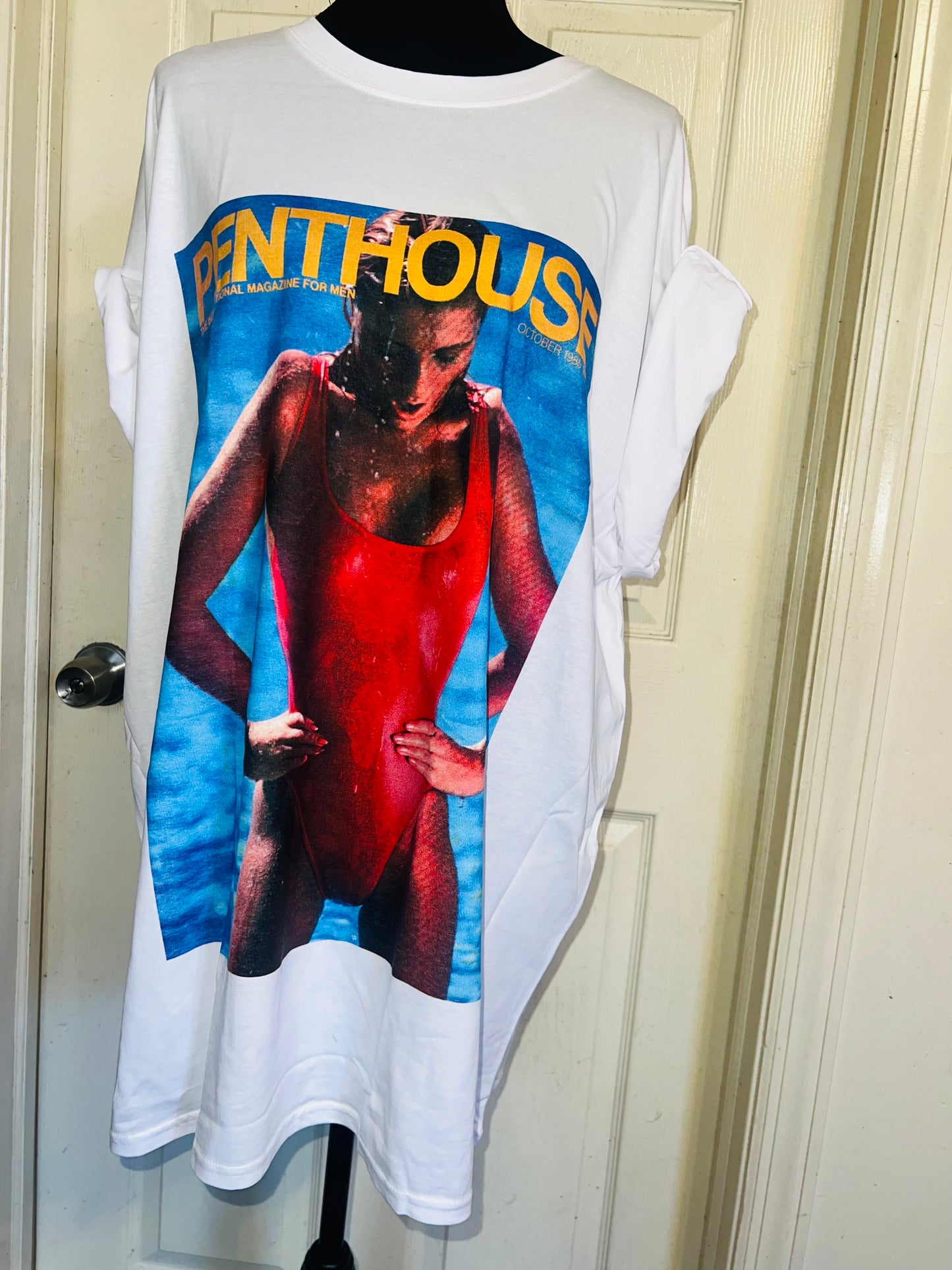 Penthouse Oversized Distressed Tee