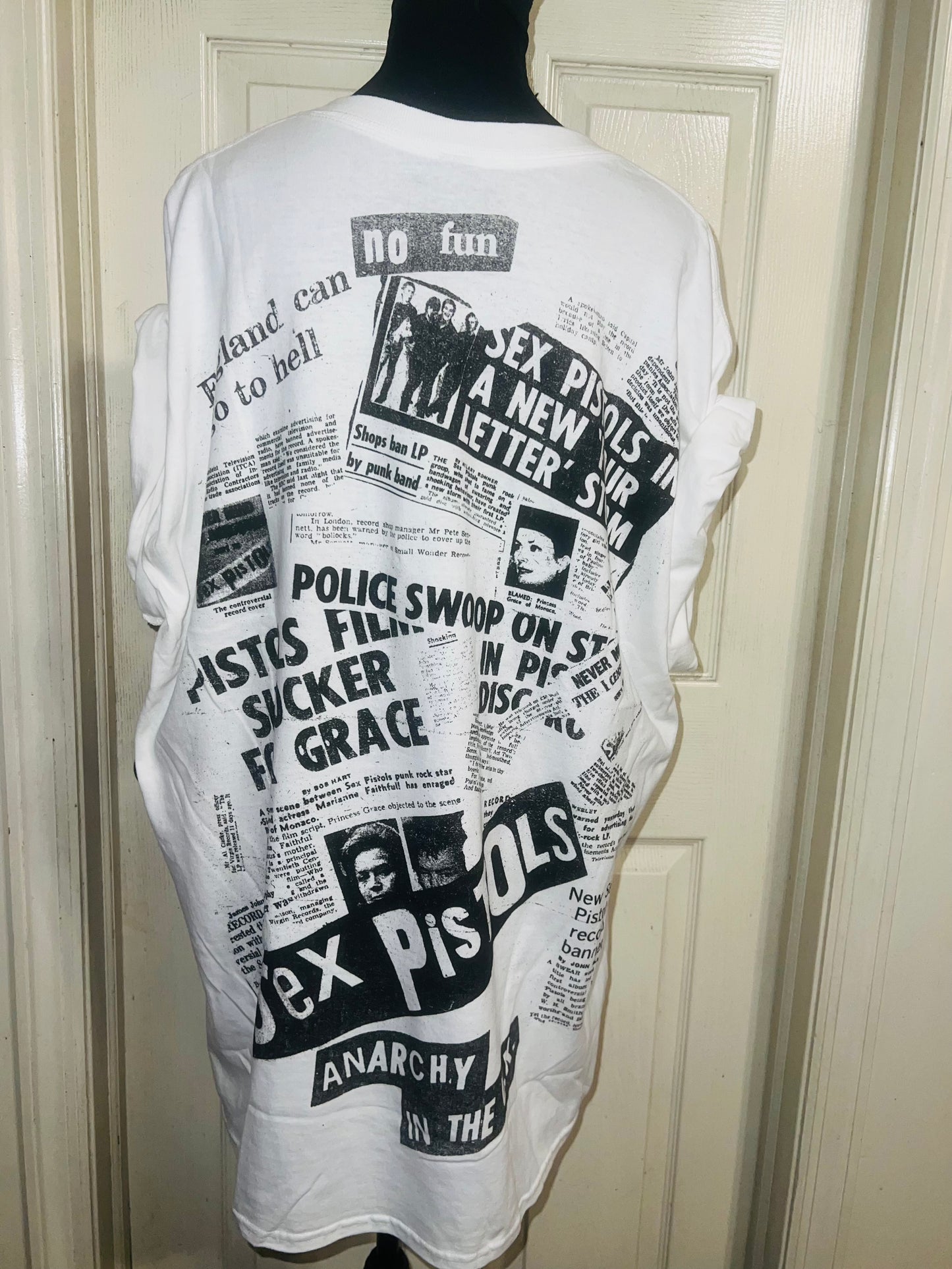 The Sex Pistols Double Sided Oversized Distressed Tee
