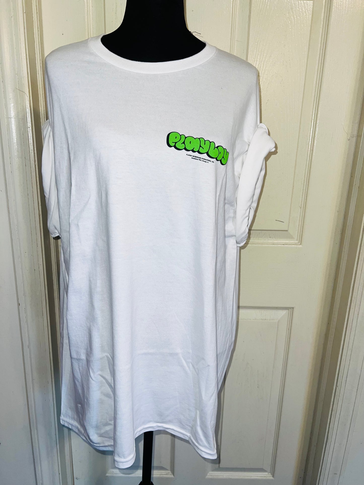 Playboy Double Sided Oversized Distressed Tee
