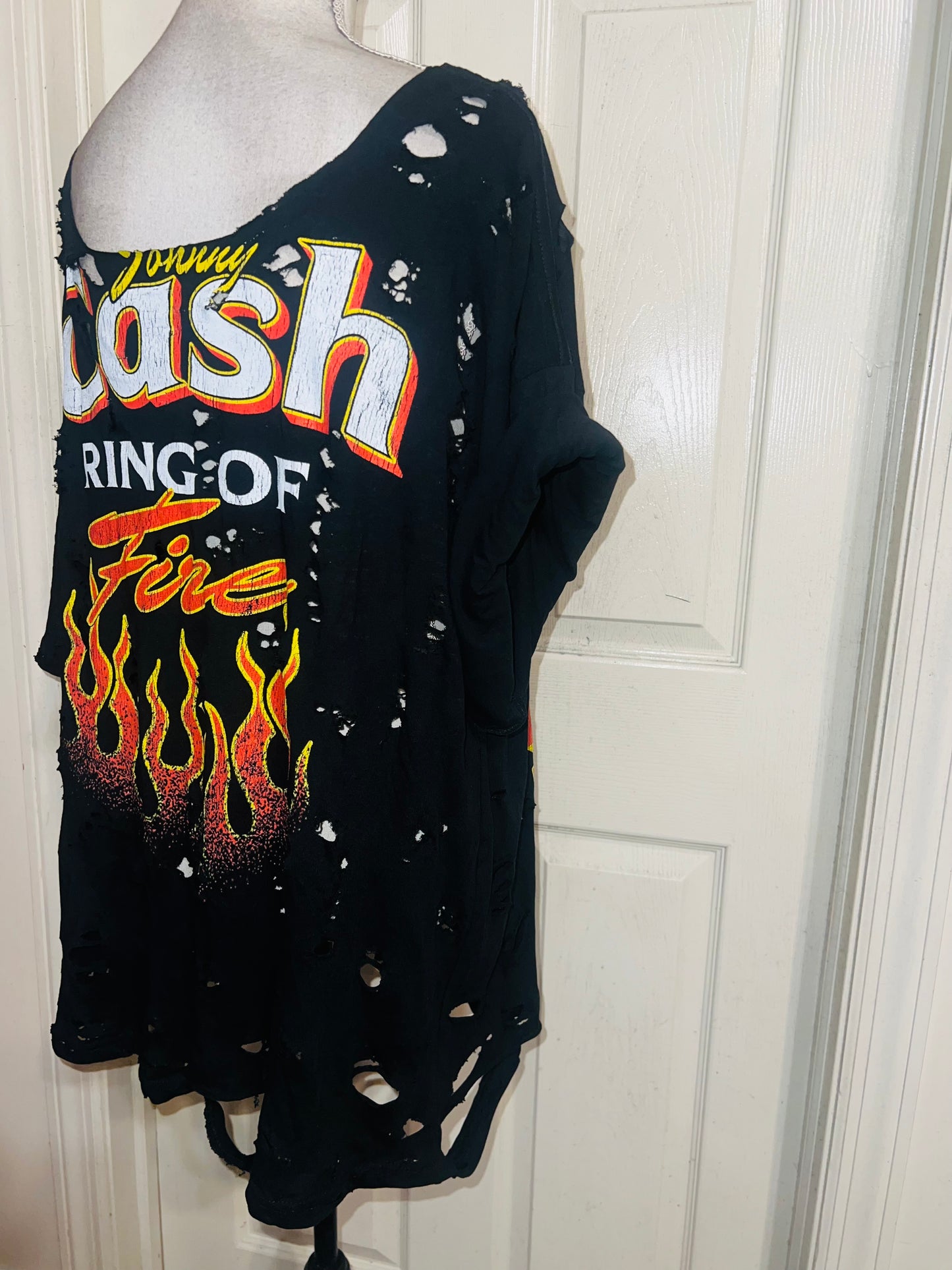 Johnny Cash Double Sided Oversized Distressed Tee