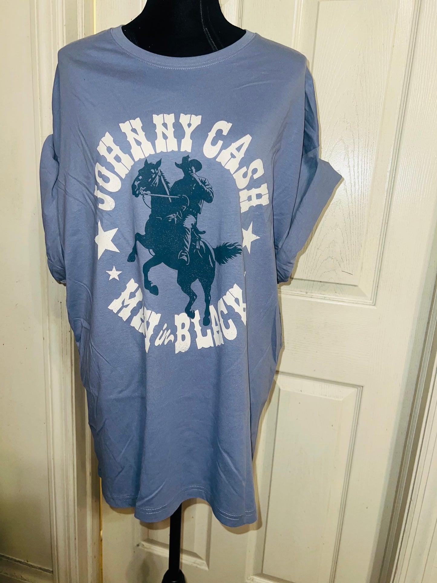 Johnny Cash Oversized Distressed Tee