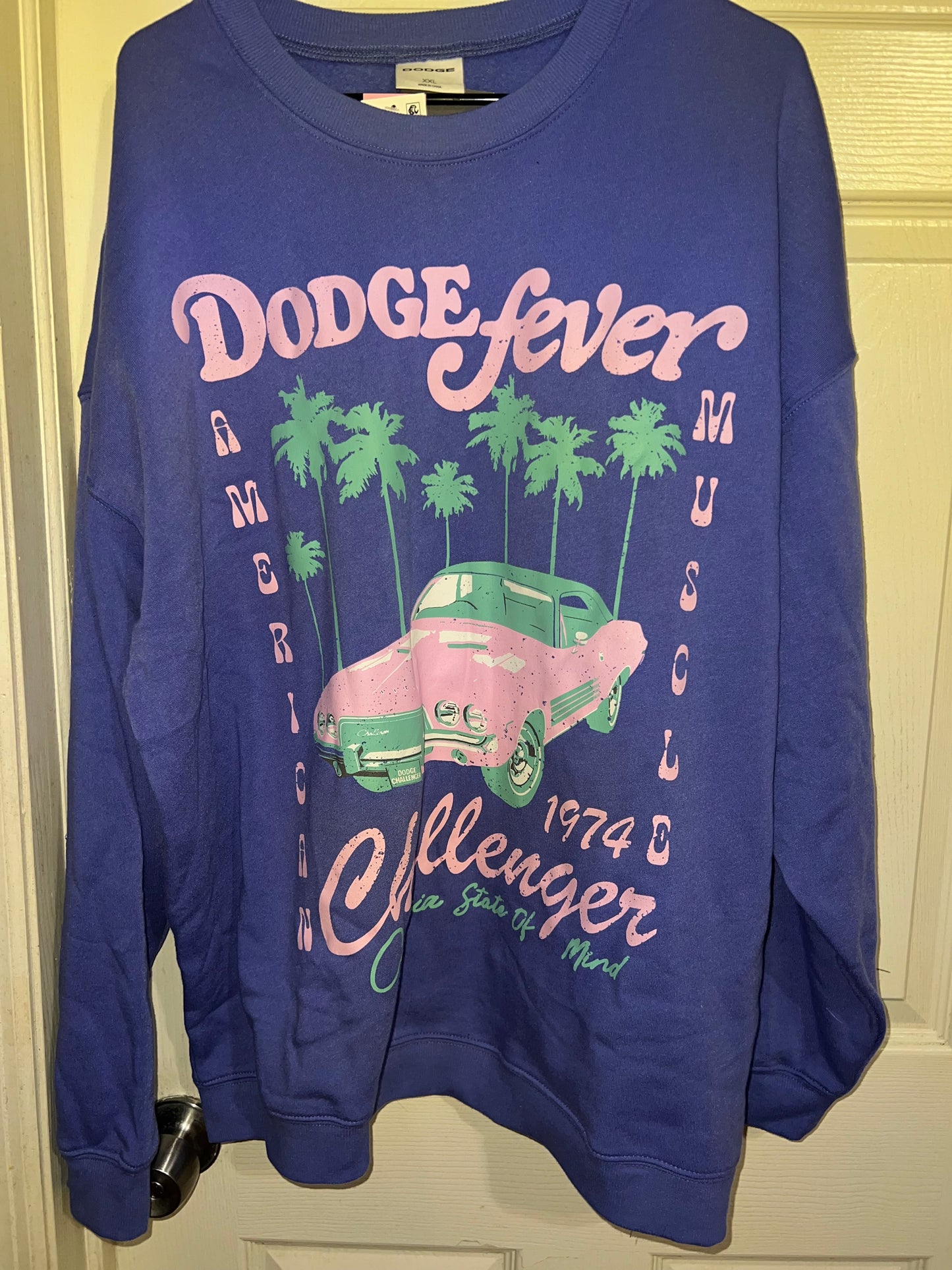 Dodge Challenger Oversize Distressed Sweatshirt