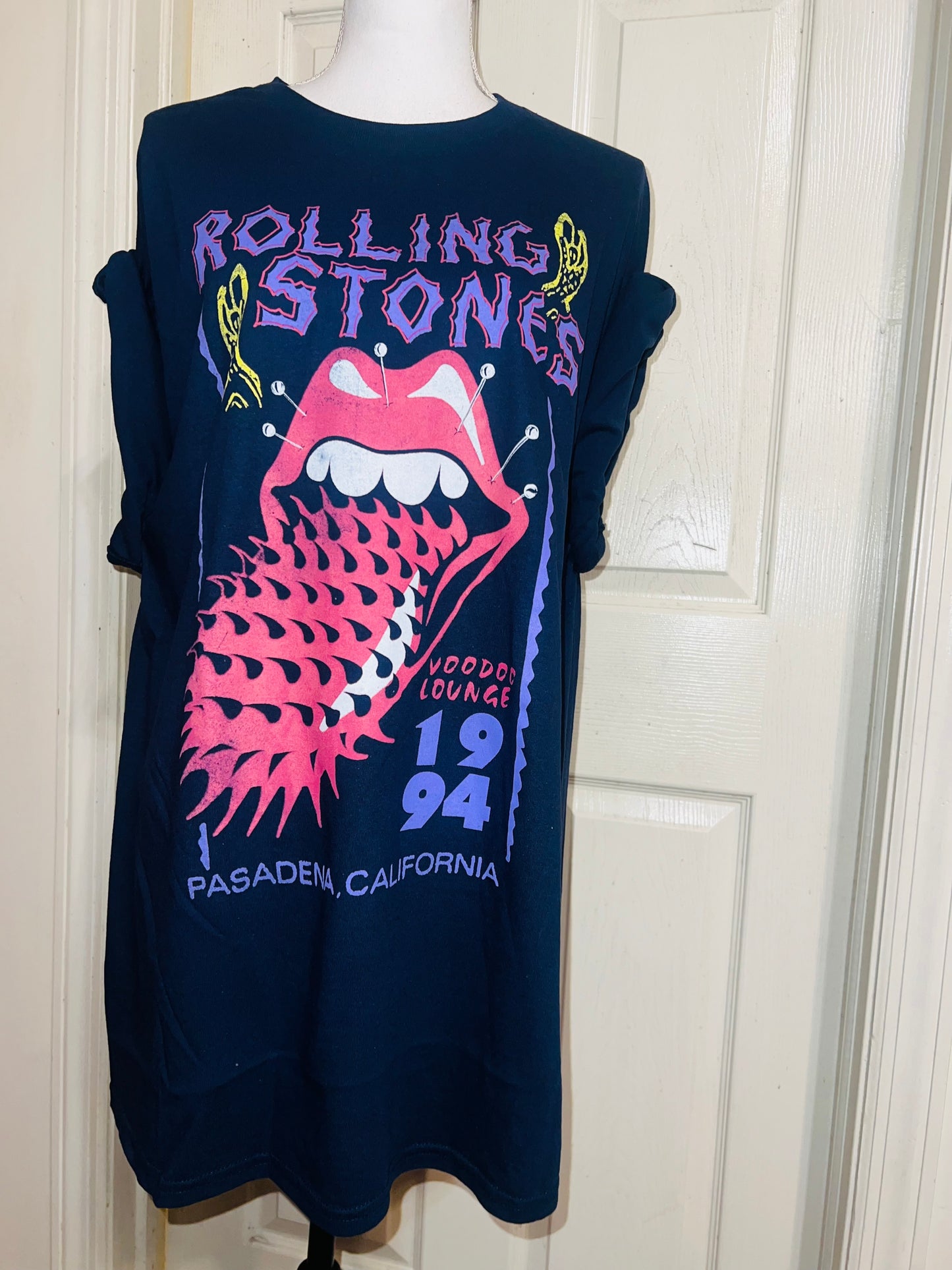 The Rolling Stones Double Sided Oversized Distressed Tee