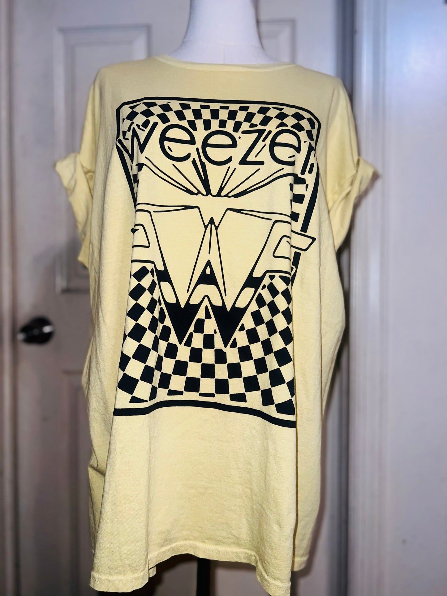 Weezer Oversized Distressed Tee