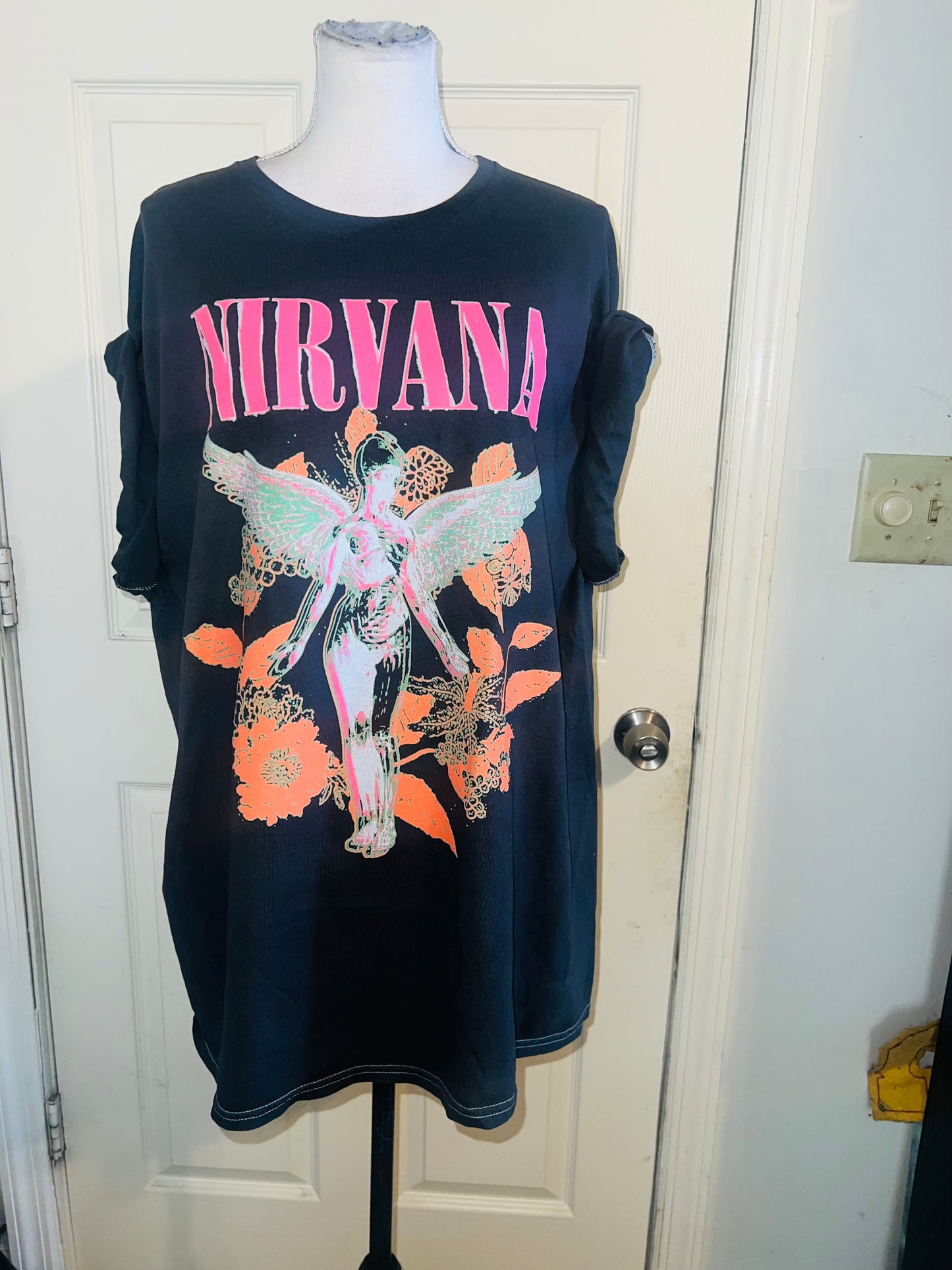 Nirvana Oversized Distressed Tee