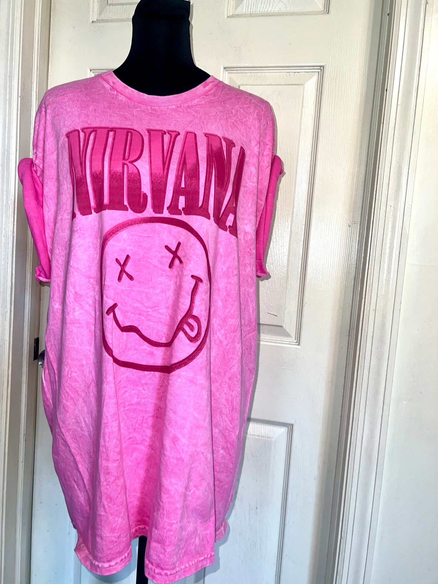 Nirvana Oversized Distressed Tee