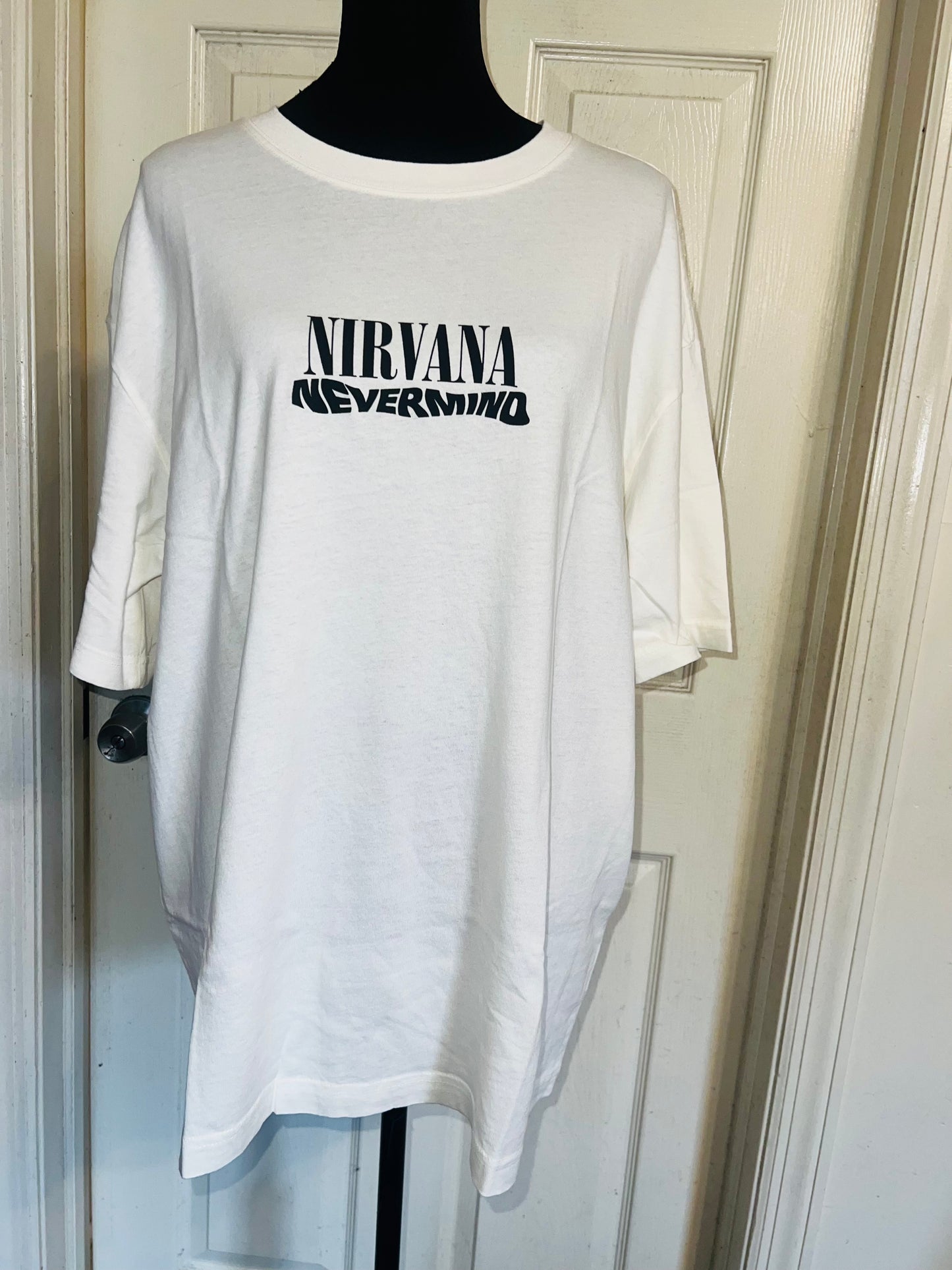 Nirvana Double Sided Oversized Distressed Tee